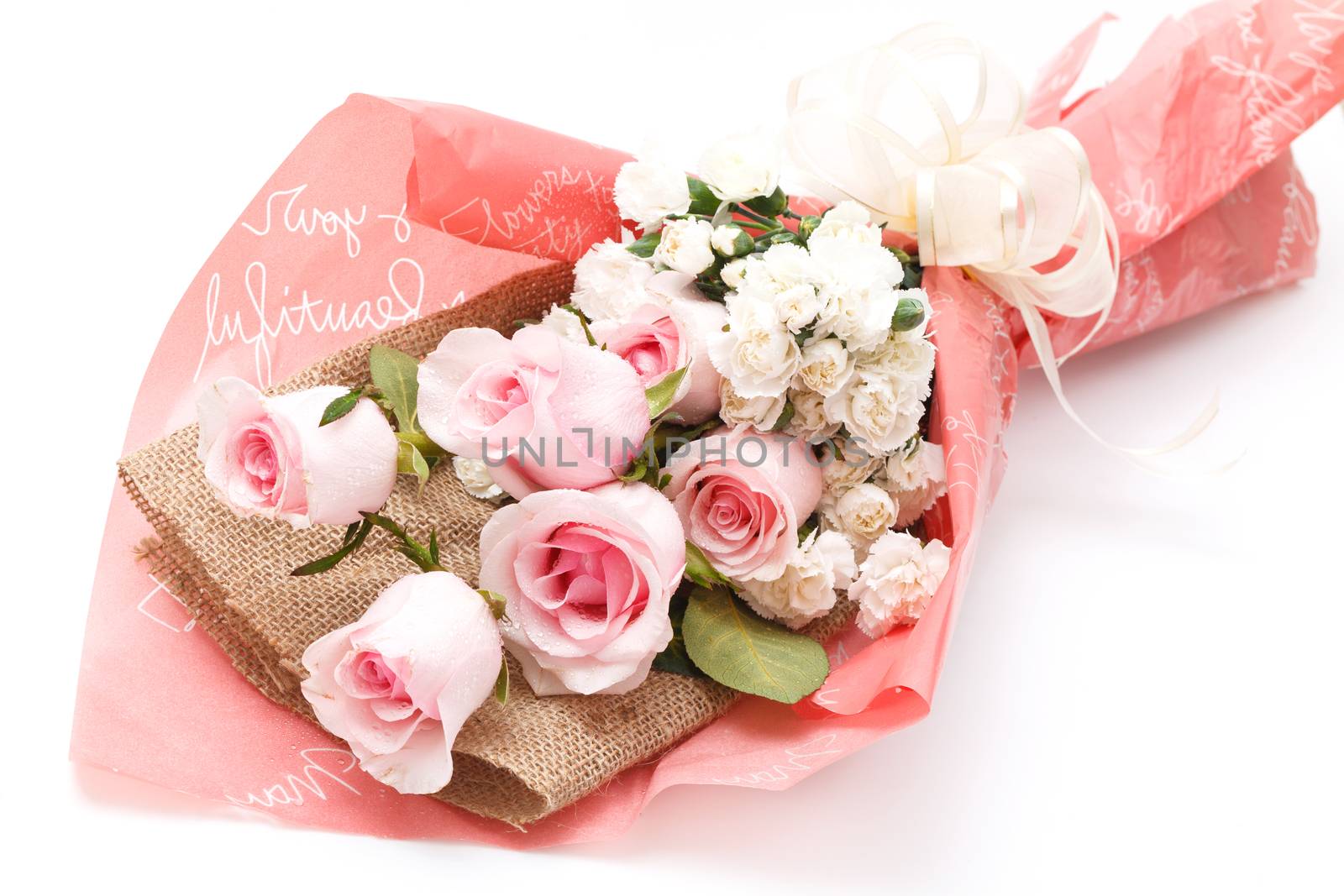 rose bouquet on white background