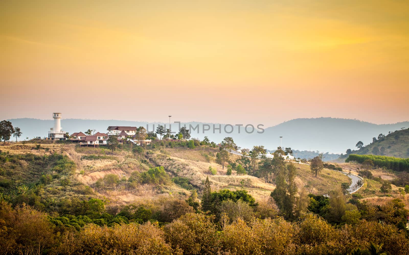 hill and mountain view by darkkong