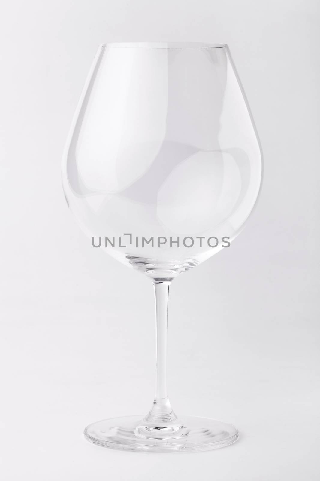 empty wine glass in isolated