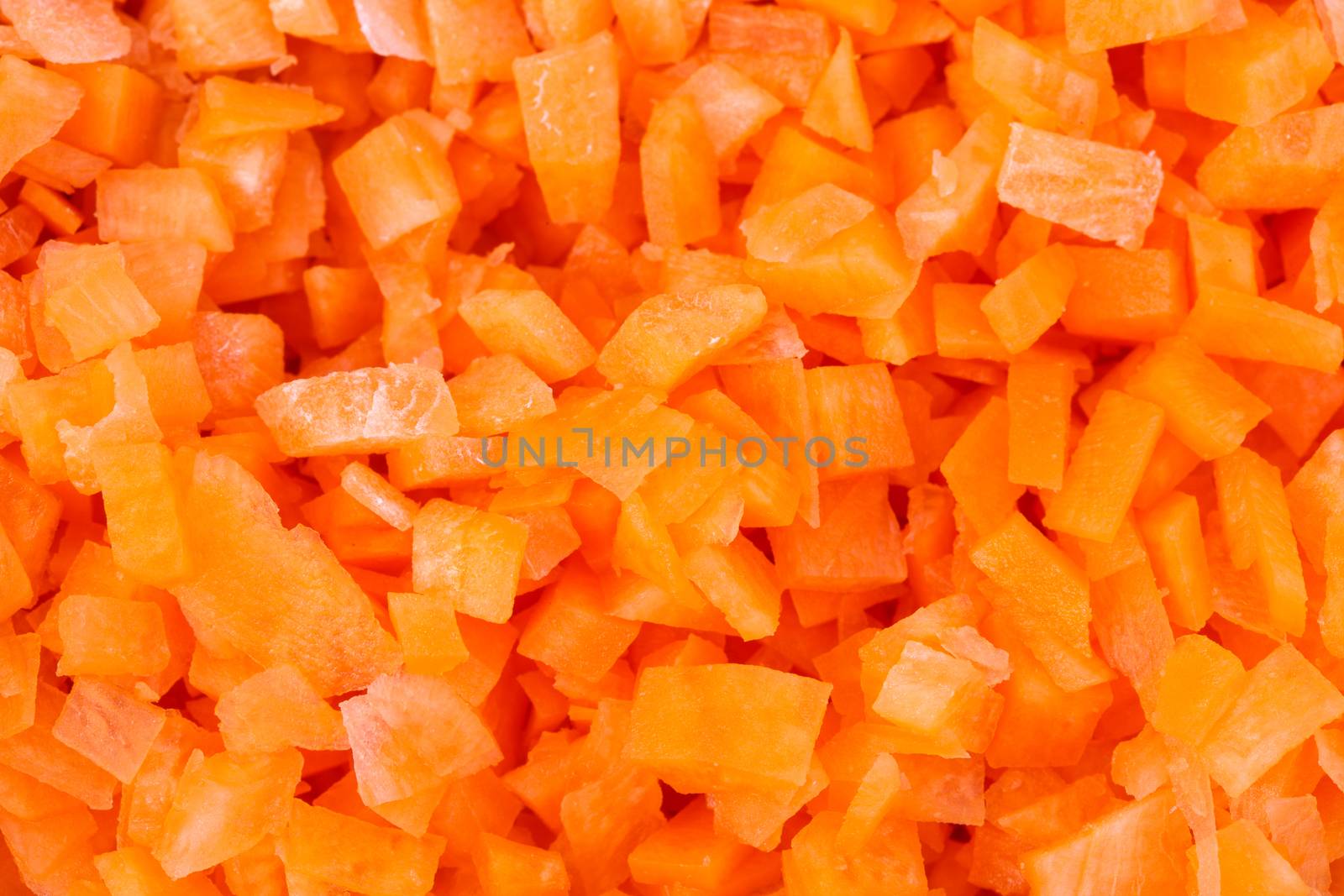 close up of chopped carrot