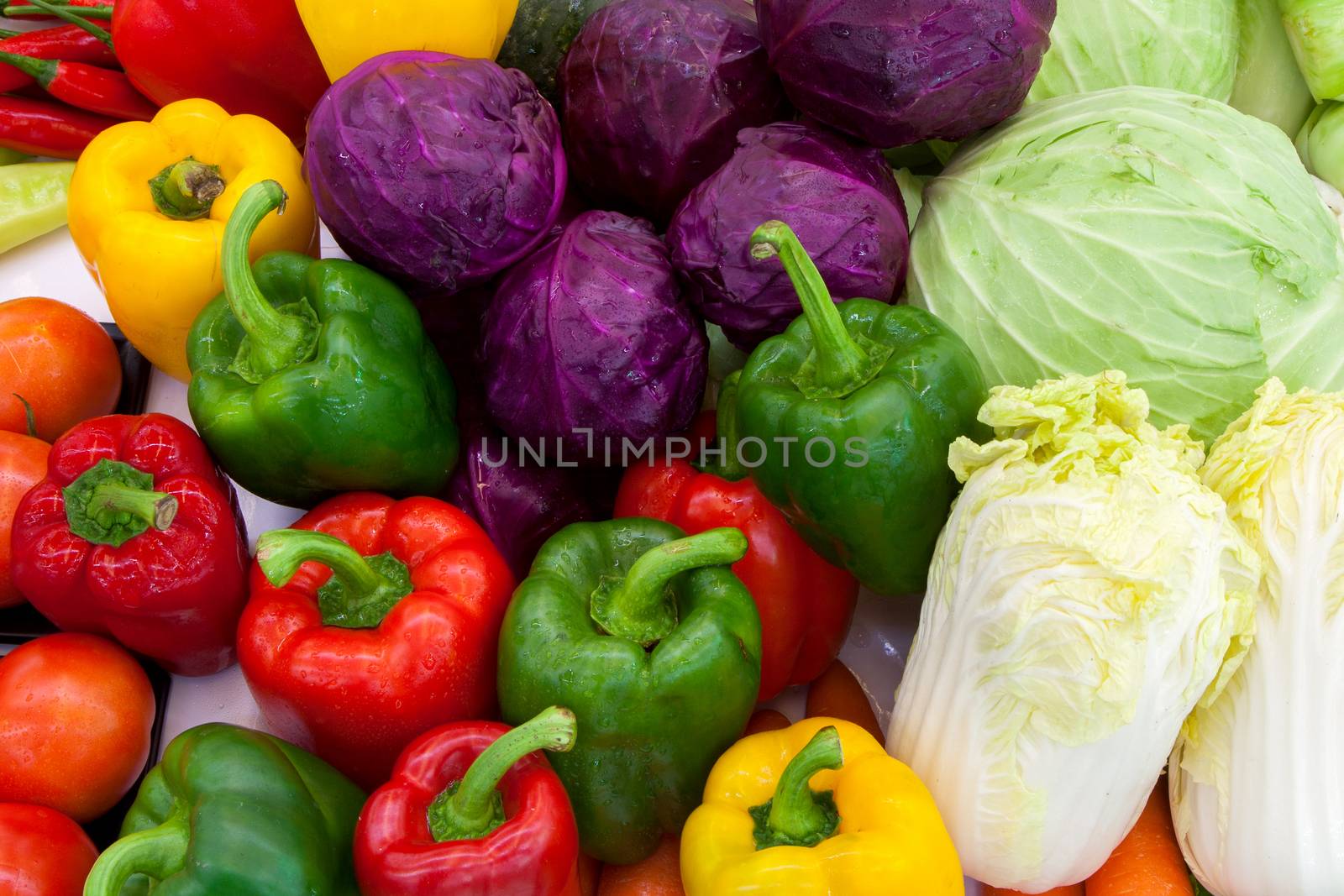 close up of colorful vegetable