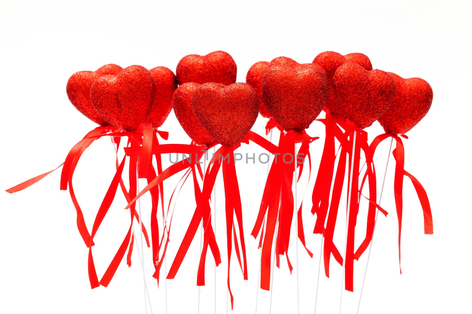 red heart on white background