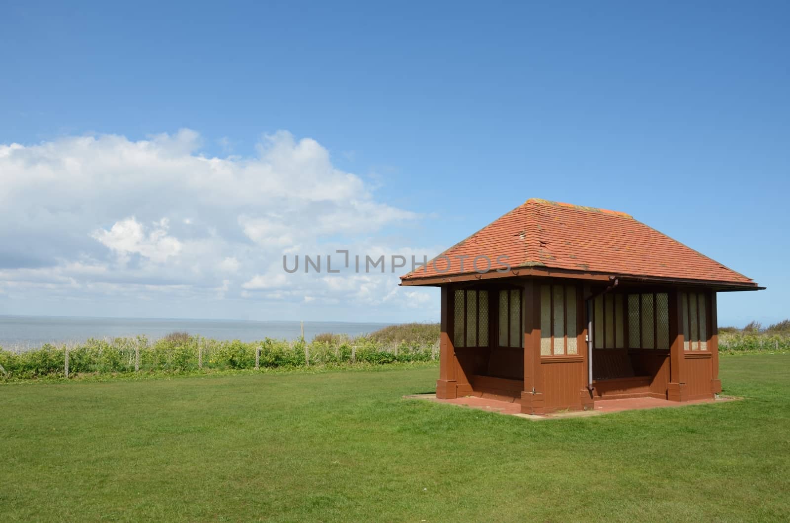 Seaside Shelter by sea in UK