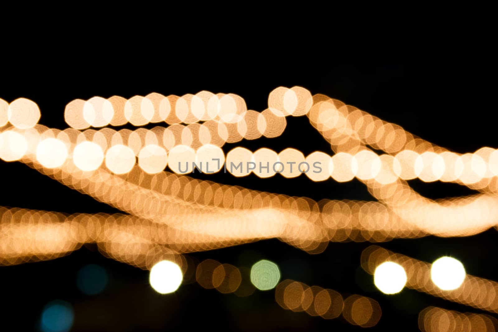 Bokeh with blurred background at night.