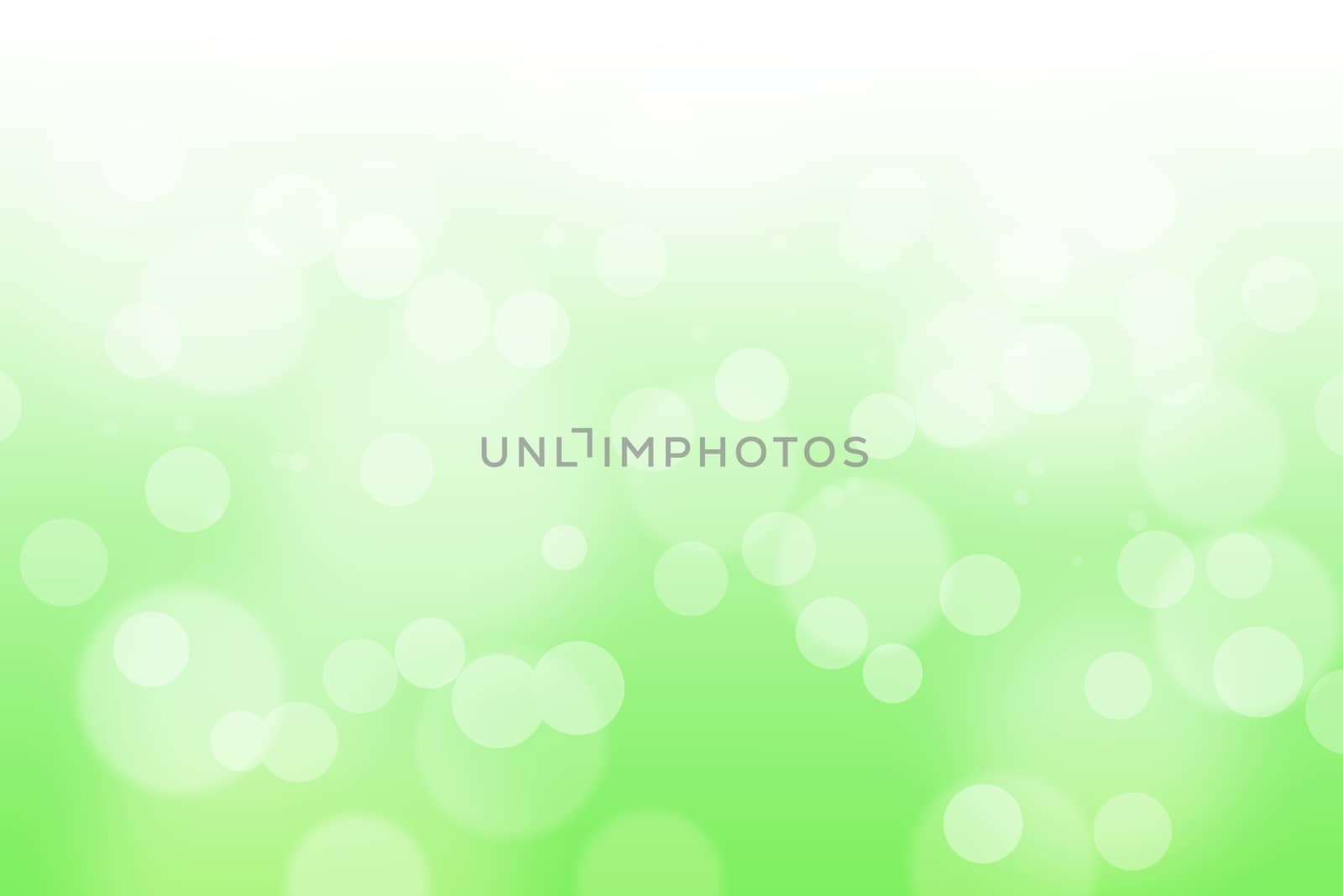 Green gradient background with bokeh.