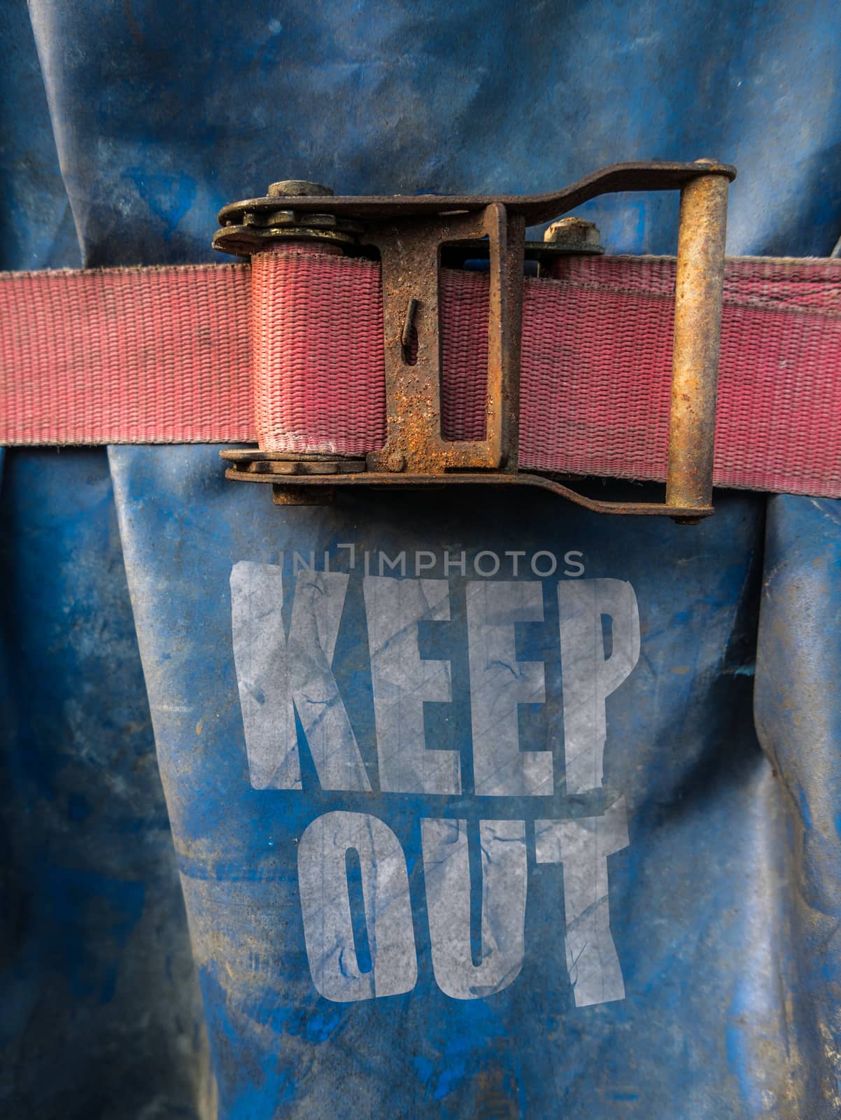 Conceptual Image Of A Keep Out Sign On At A Construction Site