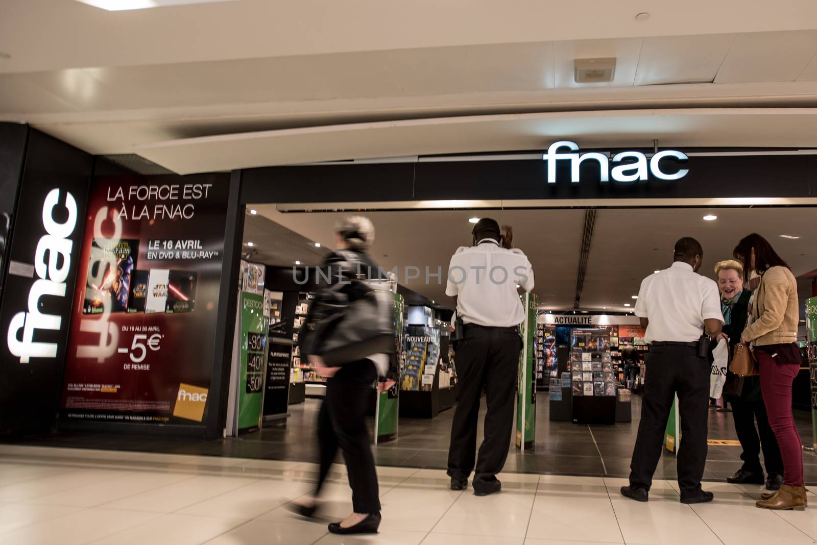 FRANCE, Paris: A picture is taken of a Fnac store on April 22, 2016 as the battle for Europe's third-largest electrical goods retailer Darty intensifies as Conforama, owned by South African retail giant Steinhoff and French rival Fnac frantically tried to outbid each other. Five new offers in less than 24 hours on April 21, 2016 lifted Darty shares by more than 23 percent to their highest level since the end of 2010, valuing it at GBP 779 million (USD 1.1 billion, 990 million euros).