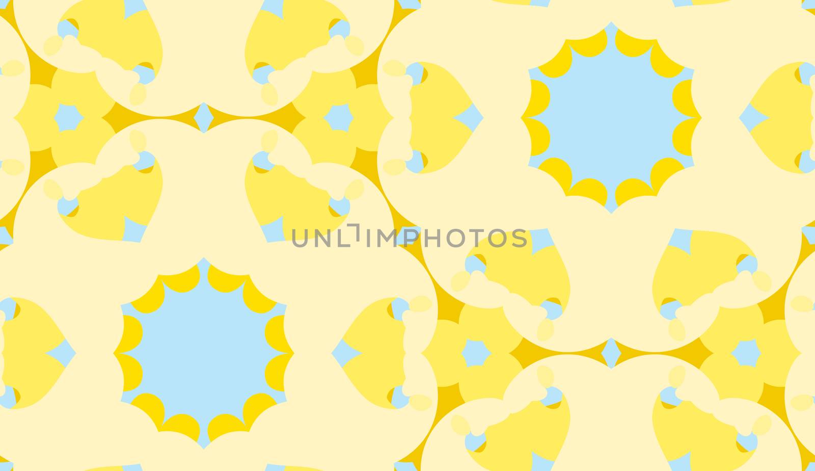 Geometric Yellow Kaleidoscope Pattern by TheBlackRhino