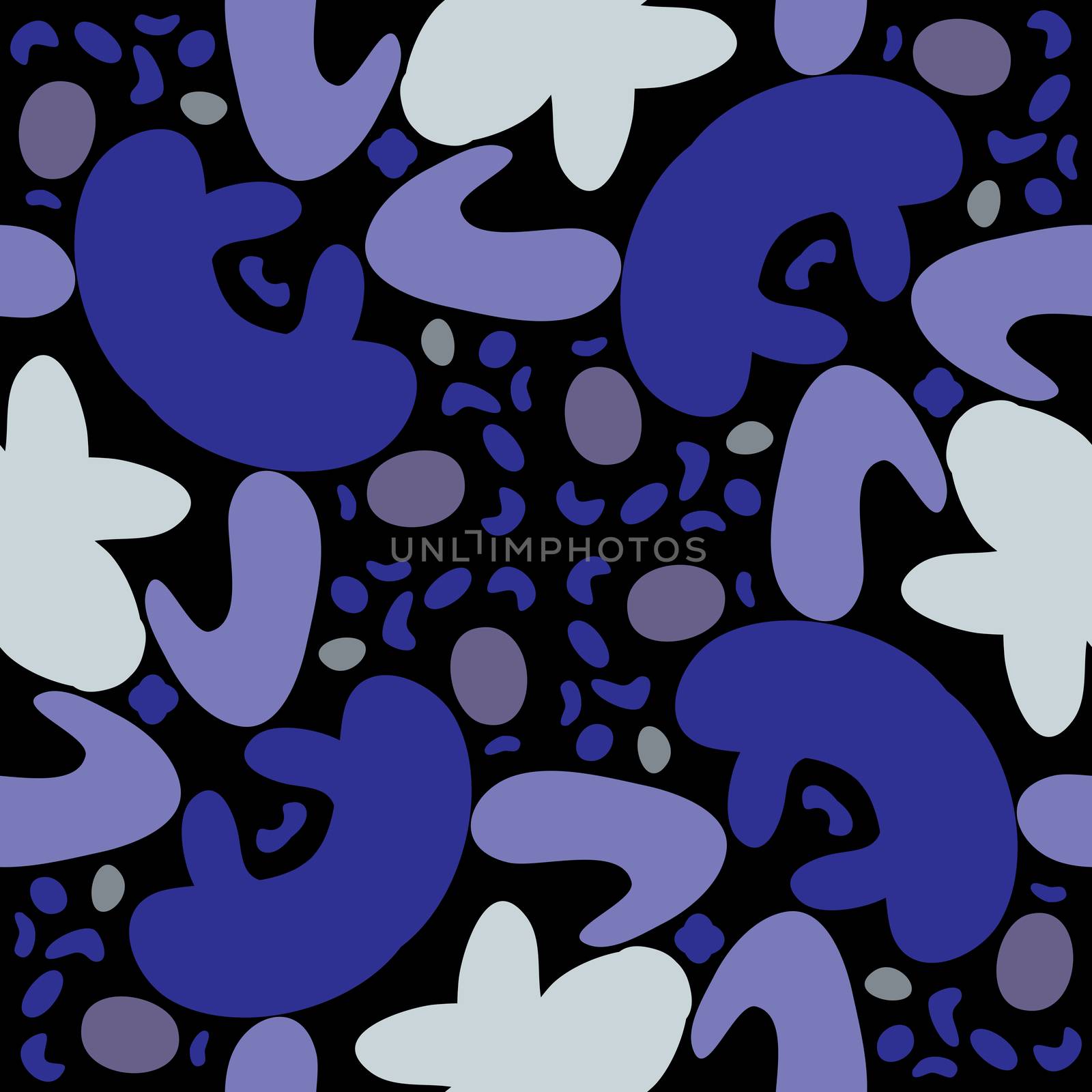 Repeating pattern background of abstract blue shapes
