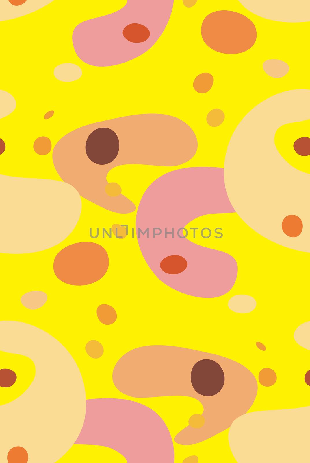 Seamless background pattern of oblong pink shapes