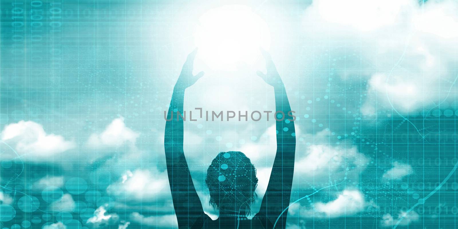 Futuristic Technology as a Concept Background Art
