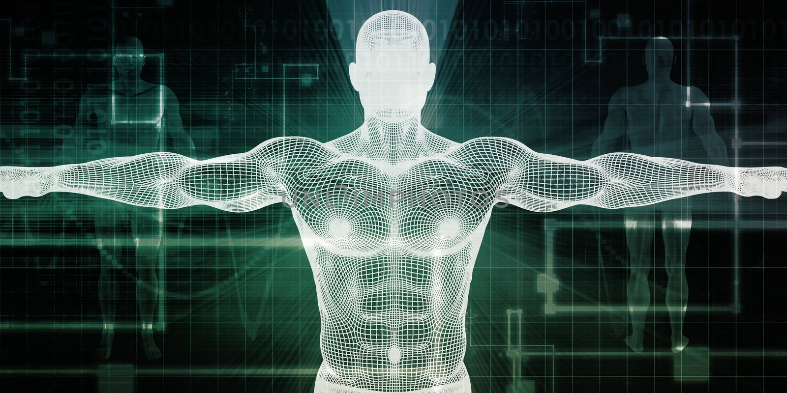 Healthcare Technology With a Human Body Scan Concept