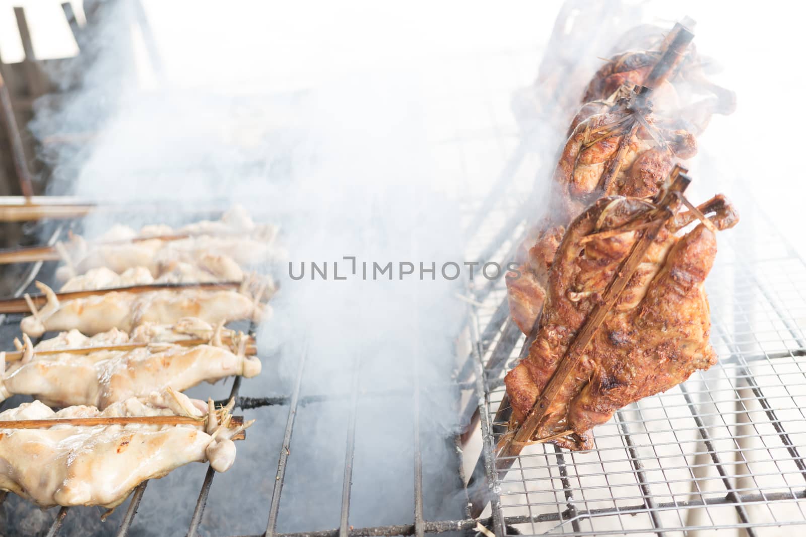 Grilled chicken
 with smoke causes of cancer by frank600