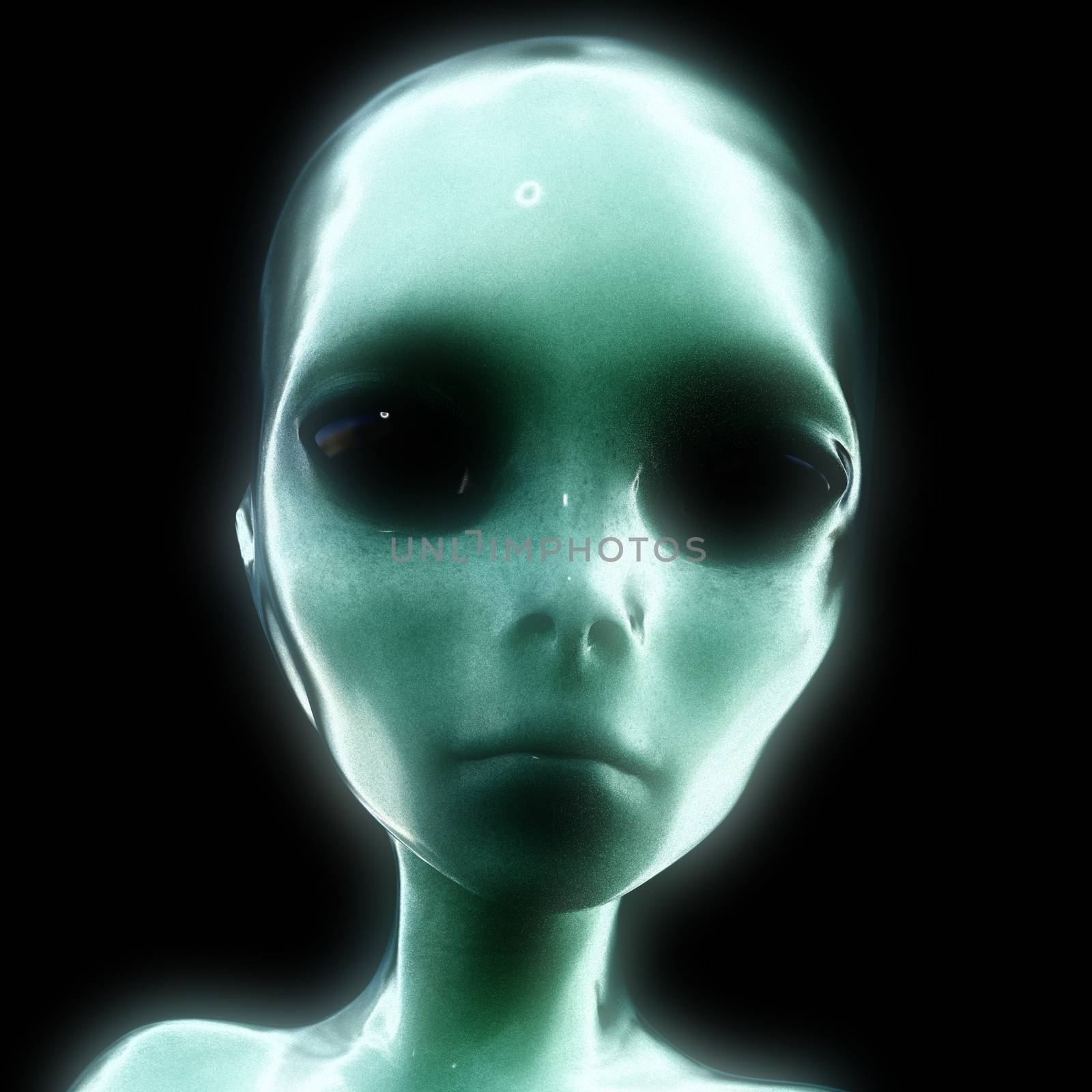 3D Illustration; 3D Rendering of an Alien by 3quarks