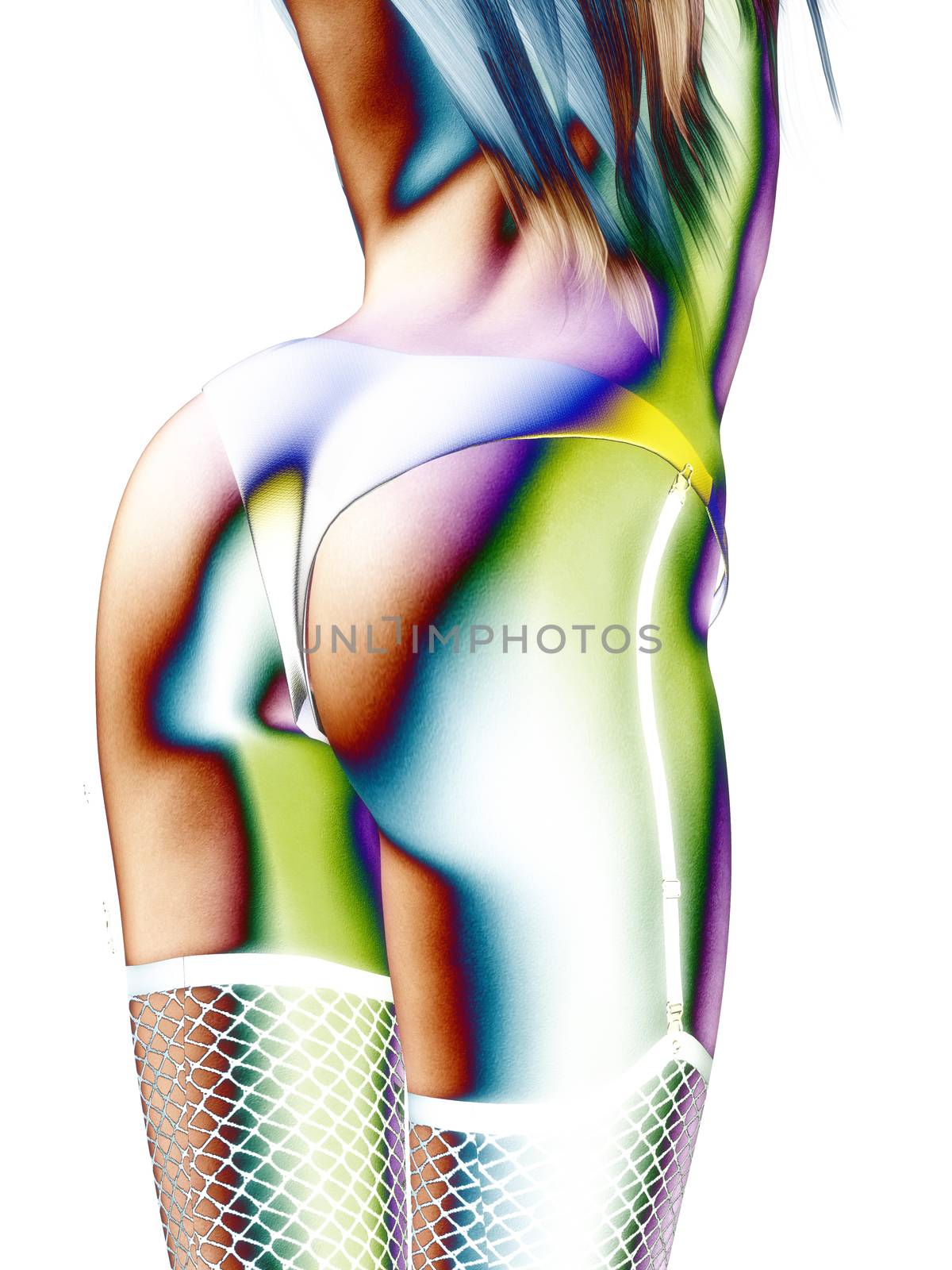 3D illustration, 3d Rendering of a female Body by 3quarks