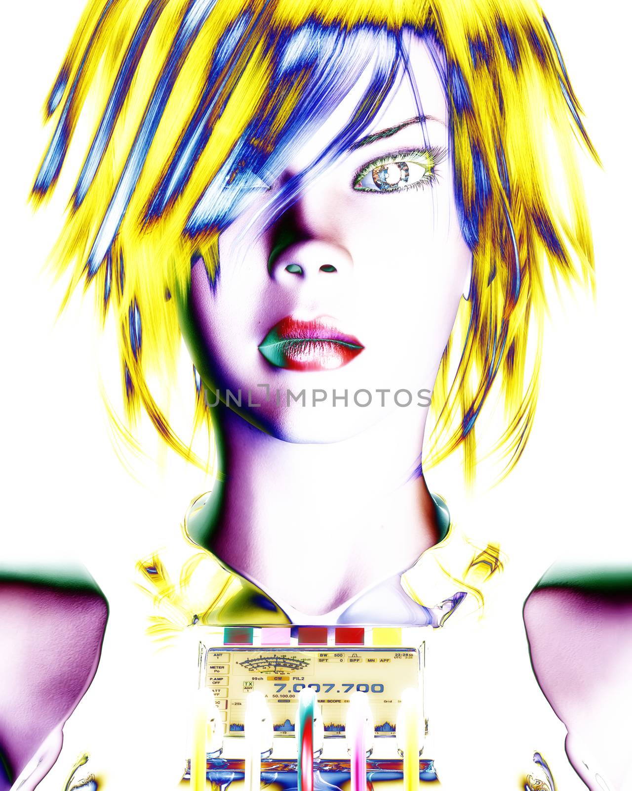 3D illustration, 3d Rendering of a digital Female by 3quarks