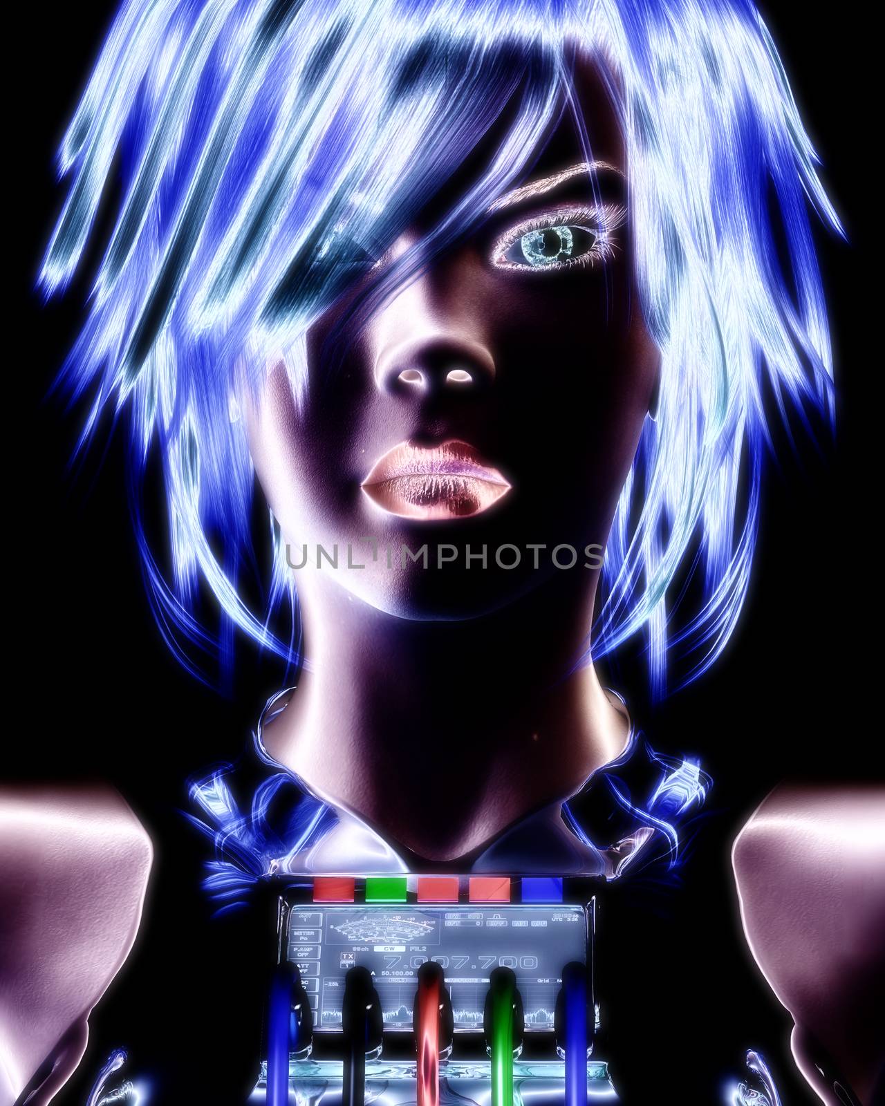 3D illustration, 3d Rendering of a digital Female by 3quarks