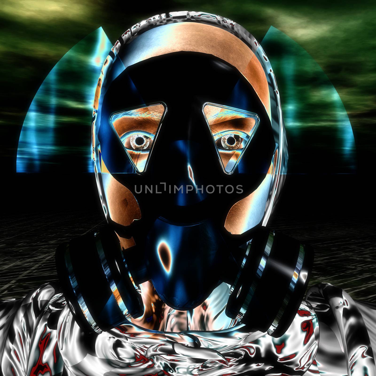 3D Illustration, 3D Rendering of a Protection Mask