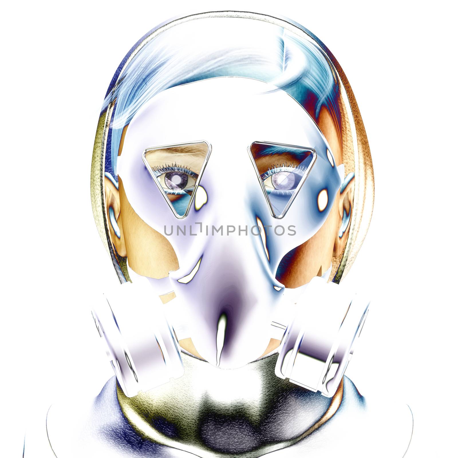 3D Illustration, 3D Rendering of a Protection Mask by 3quarks