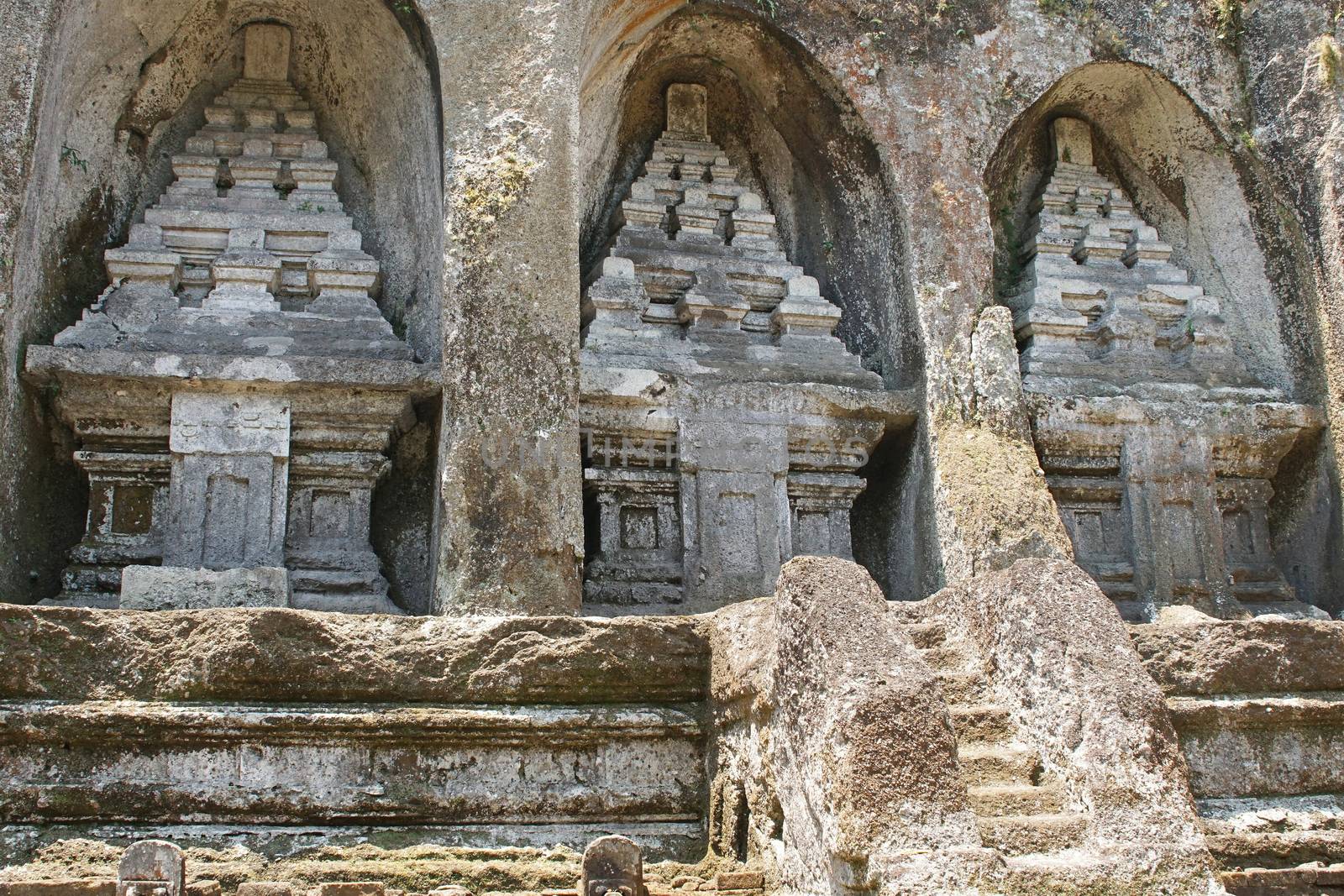 BALI, INDONESIA - DECEMBER 01, 2015: Tombs and temple of Gunung Kawi close to Ubud on December 01, 2015 in Bali, Indonesia