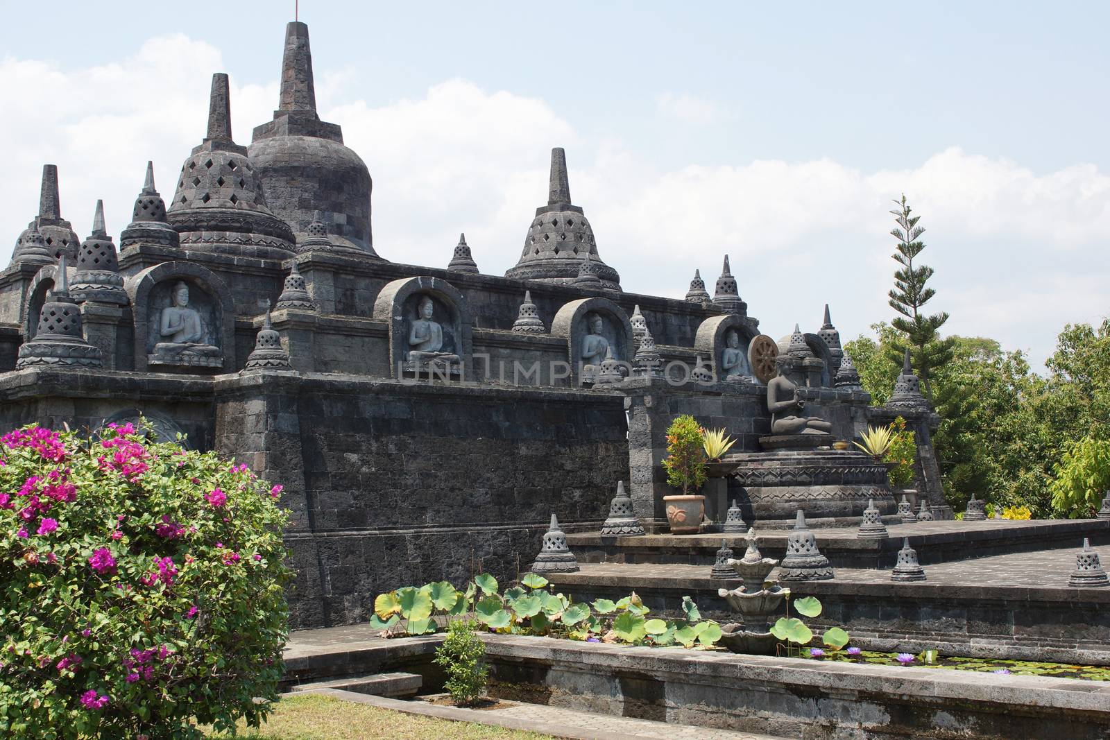 LOVINA, INDONESIA - OCTOBER 5, 2015: Monastery Brahma Vihara close to Lovina on October 5, 2015 in Bali, Indonesia, Asia