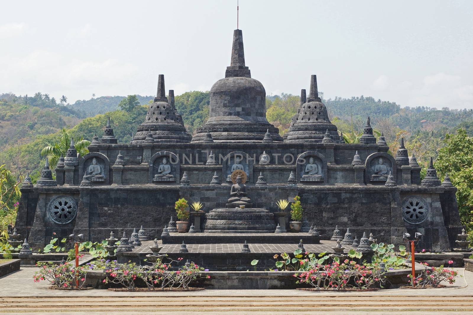 LOVINA, INDONESIA - OCTOBER 5, 2015: Monastery Brahma Vihara close to Lovina on October 5, 2015 in Bali, Indonesia, Asia