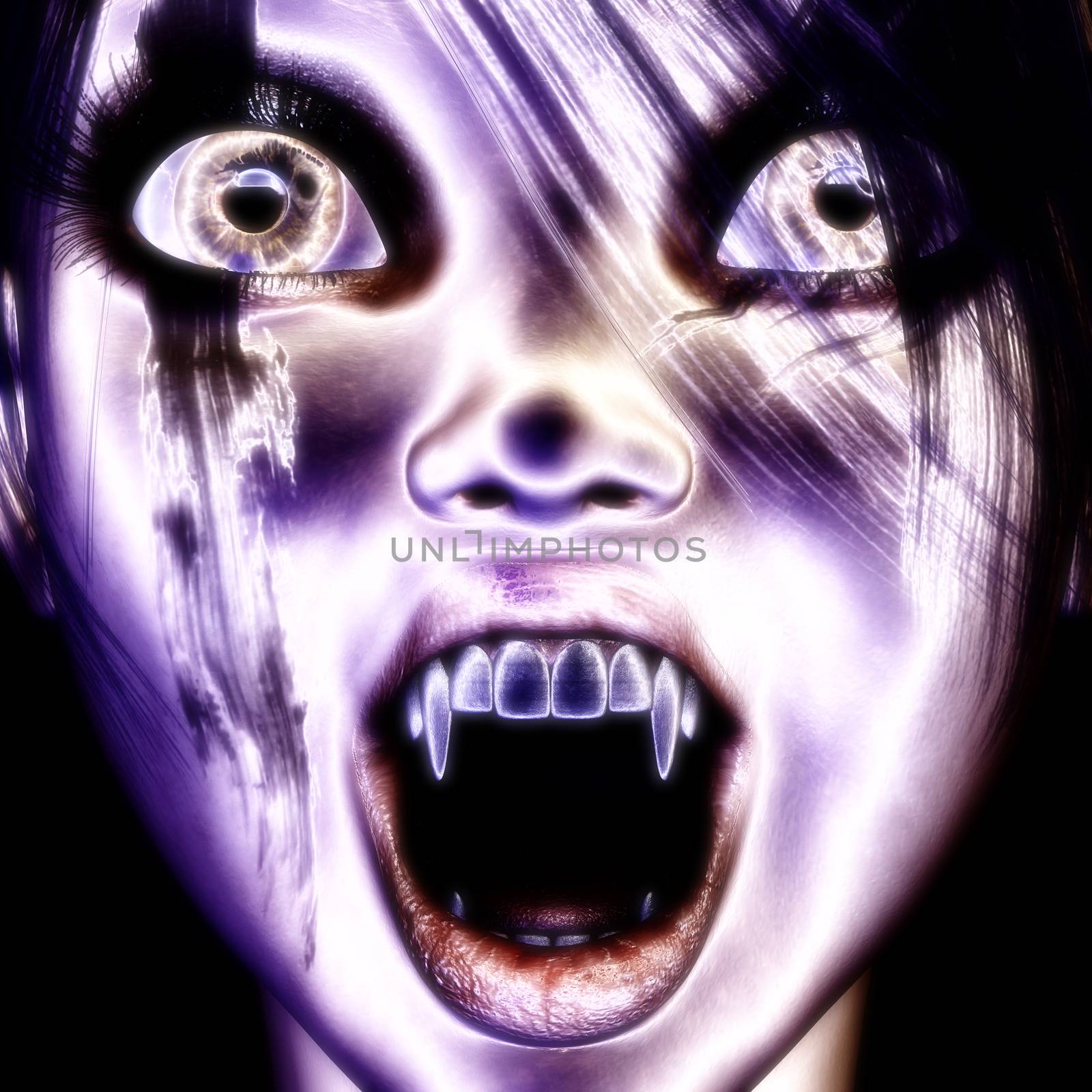 3D Illustration; 3D Rendering of a Vampire by 3quarks