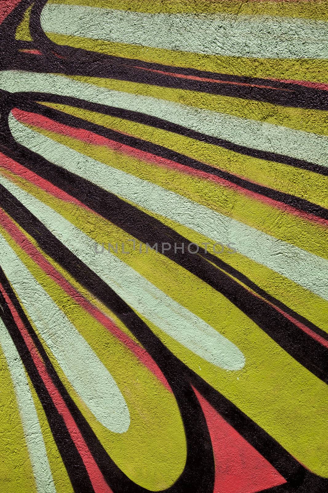 Abstract colorful graffiti design in New York City, USA