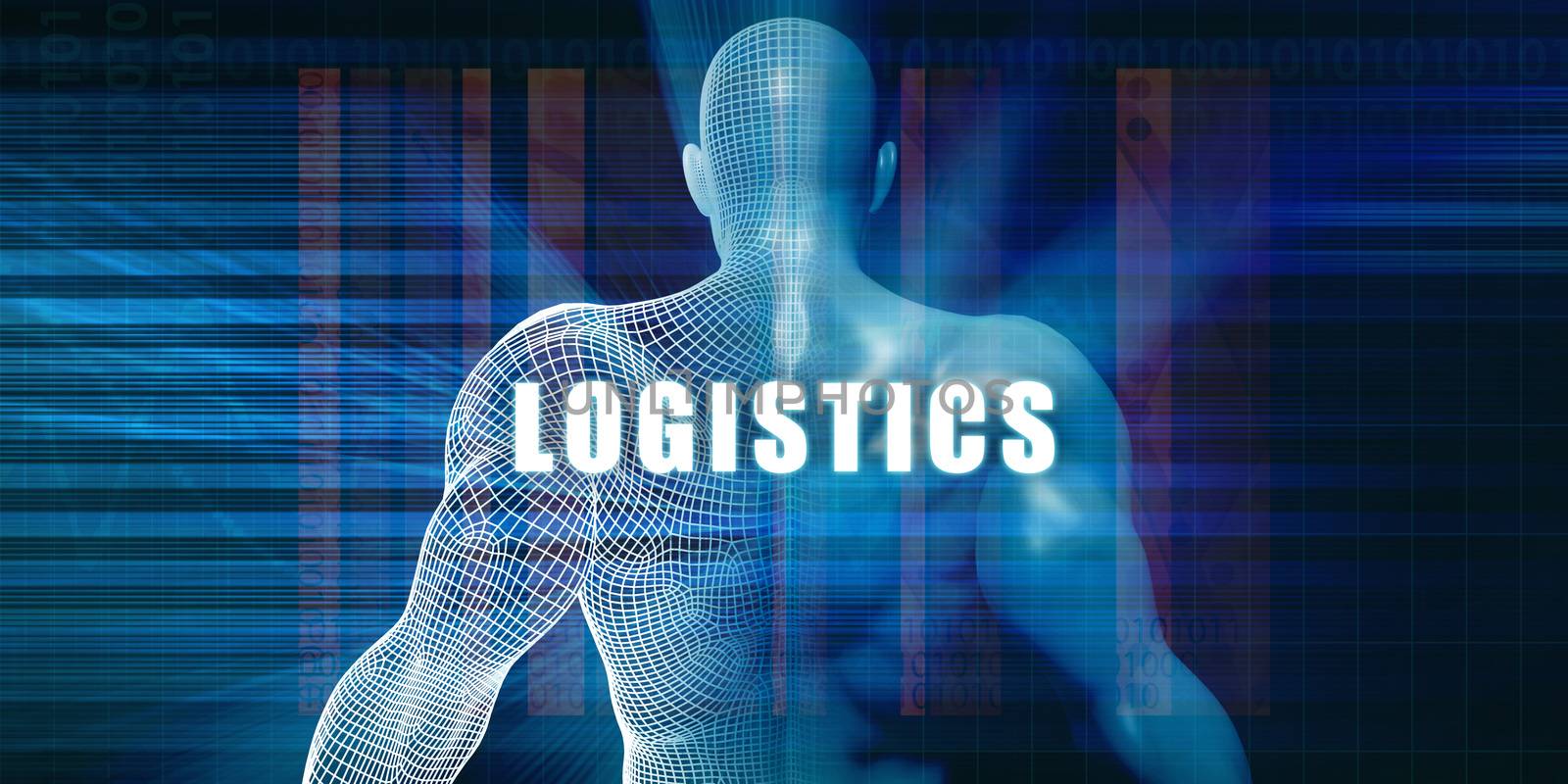 Logistics as a Futuristic Concept Abstract Background