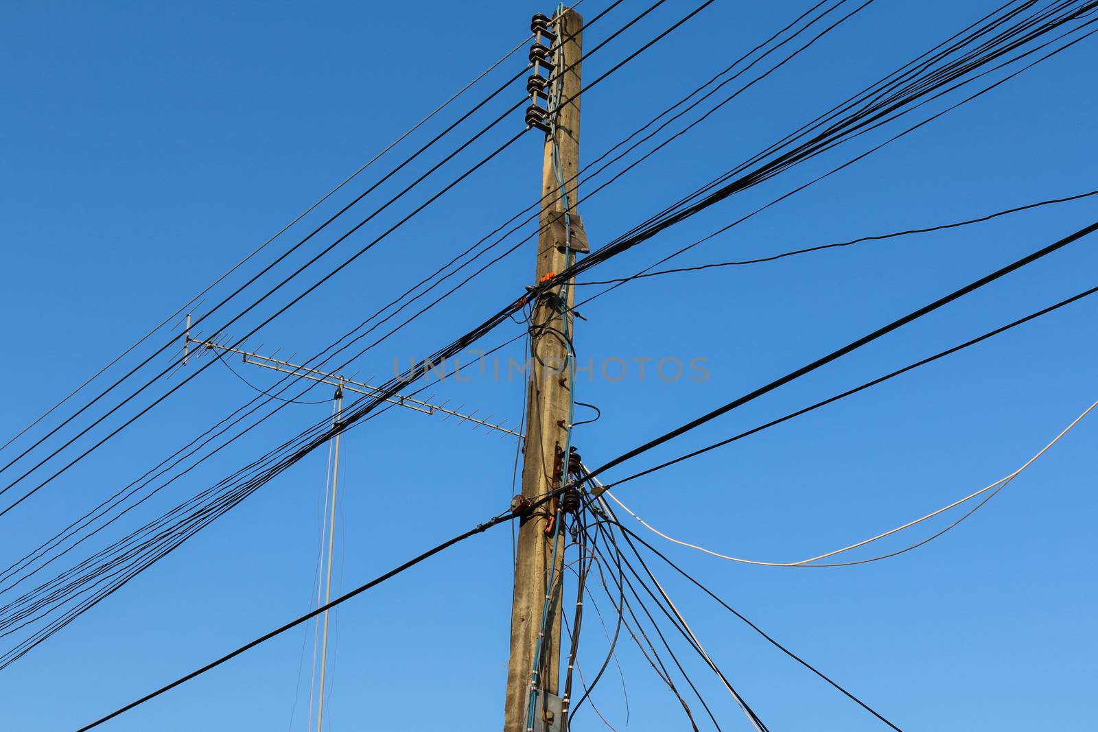 Power poles and power lines