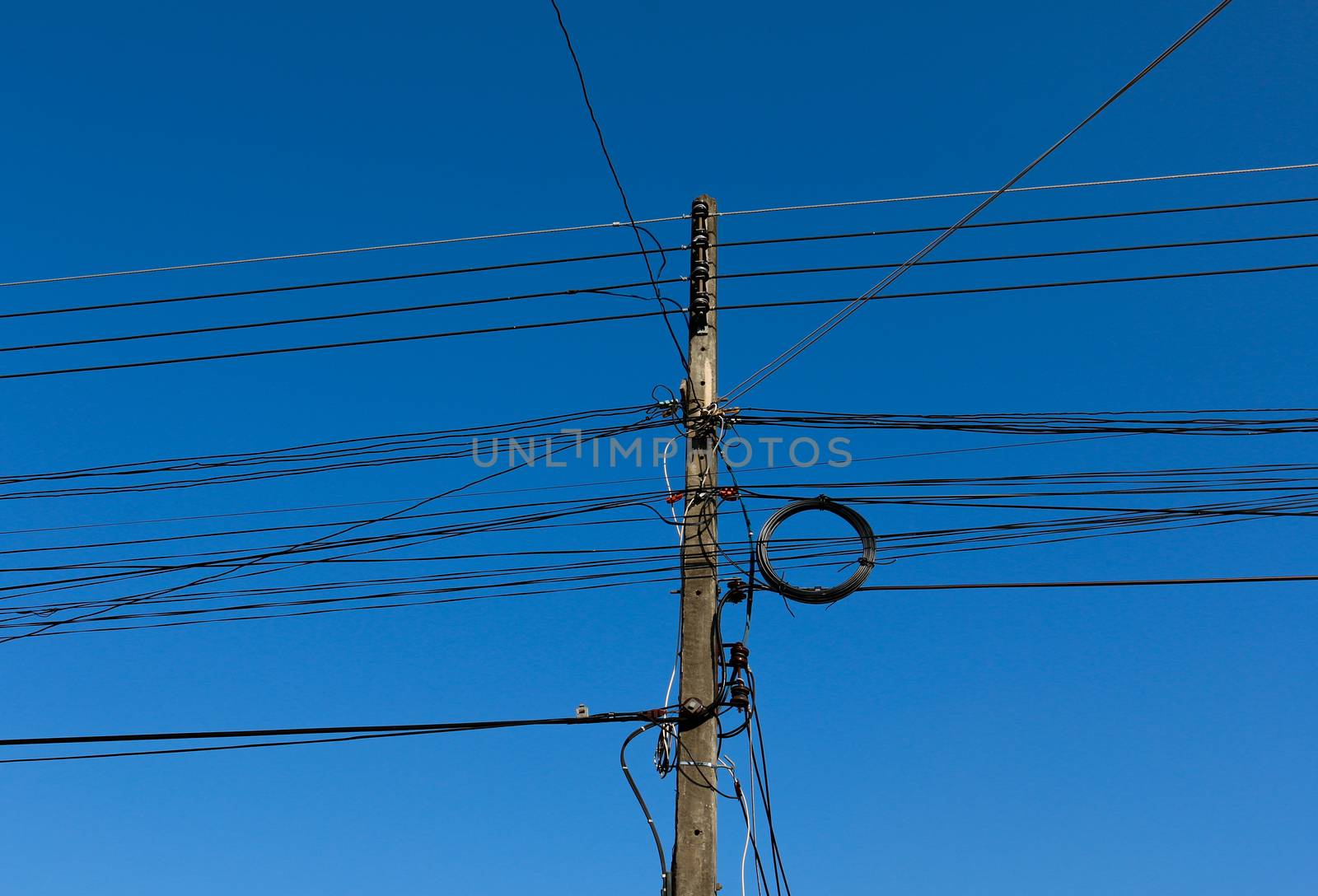 Power poles and power lines
