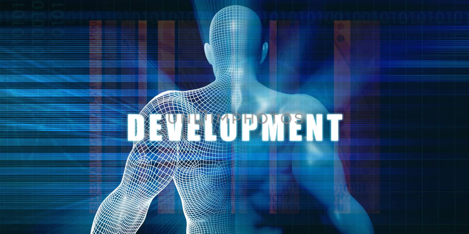 Development as a Futuristic Concept Abstract Background