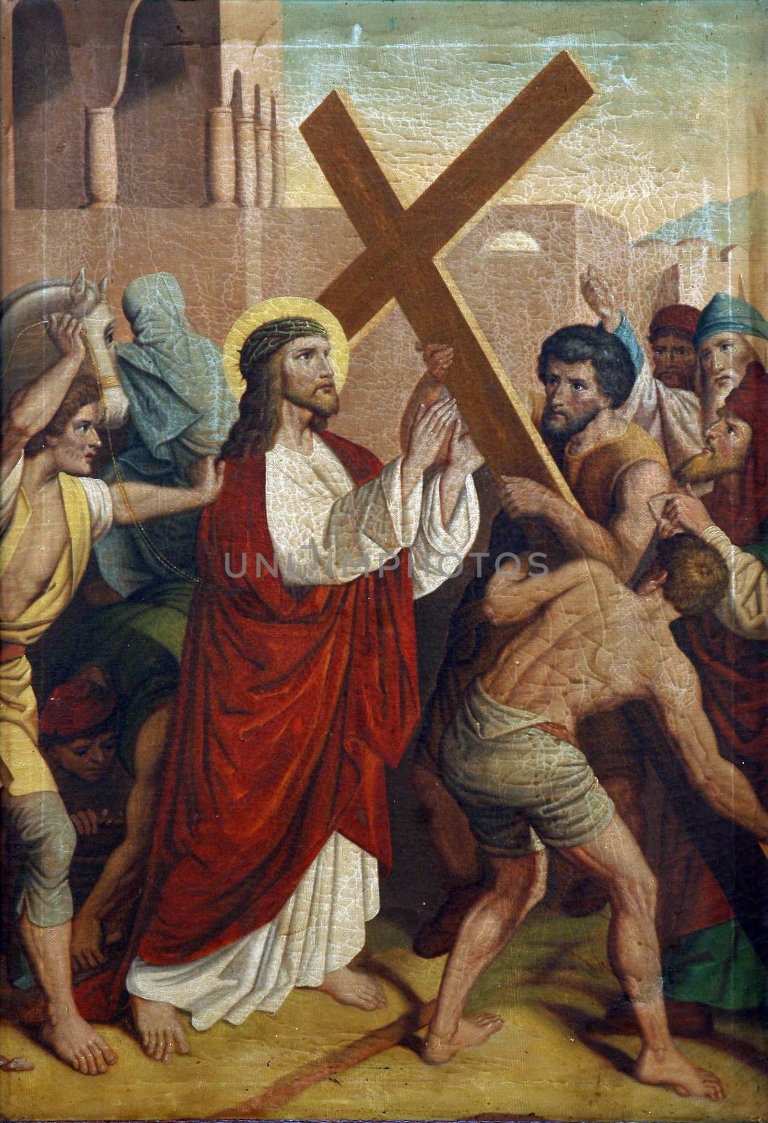 2nd Stations of the Cross, Jesus is given his cross