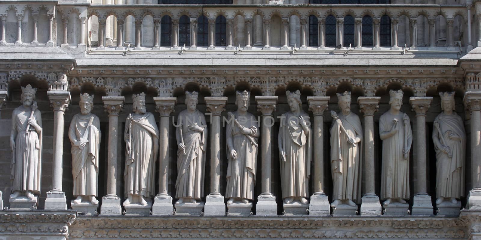 The King's Gallery, Notre Dame Cathedral, Paris by atlas