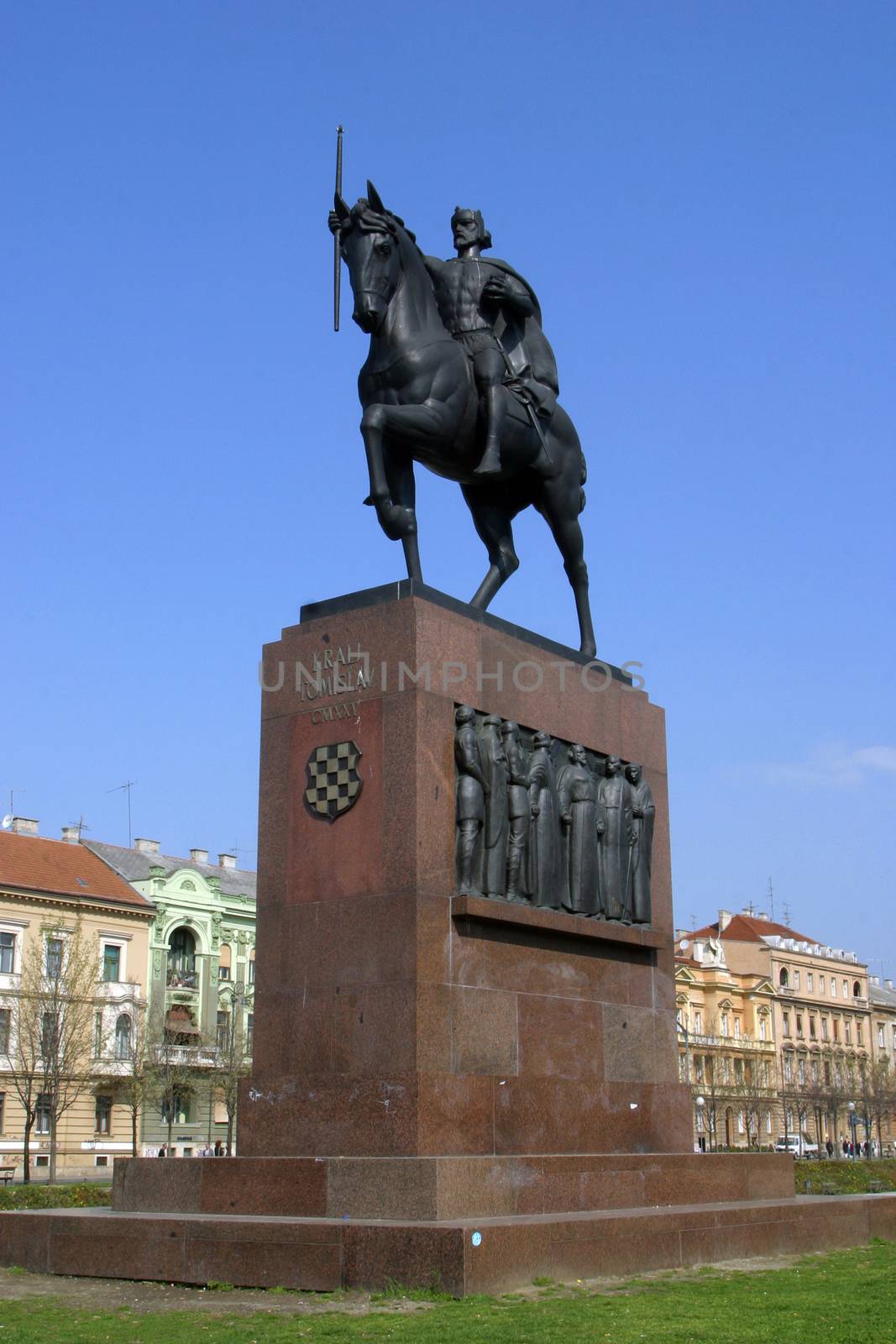 Statue of king Tomislav in Zagreb, Croatia