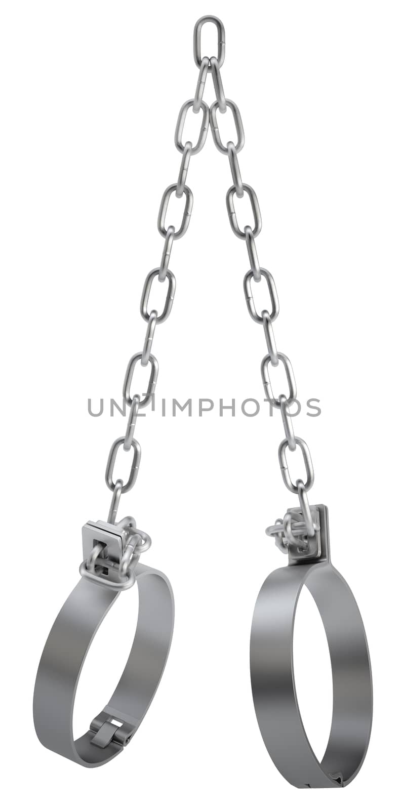 Metal shackle on white background by cherezoff
