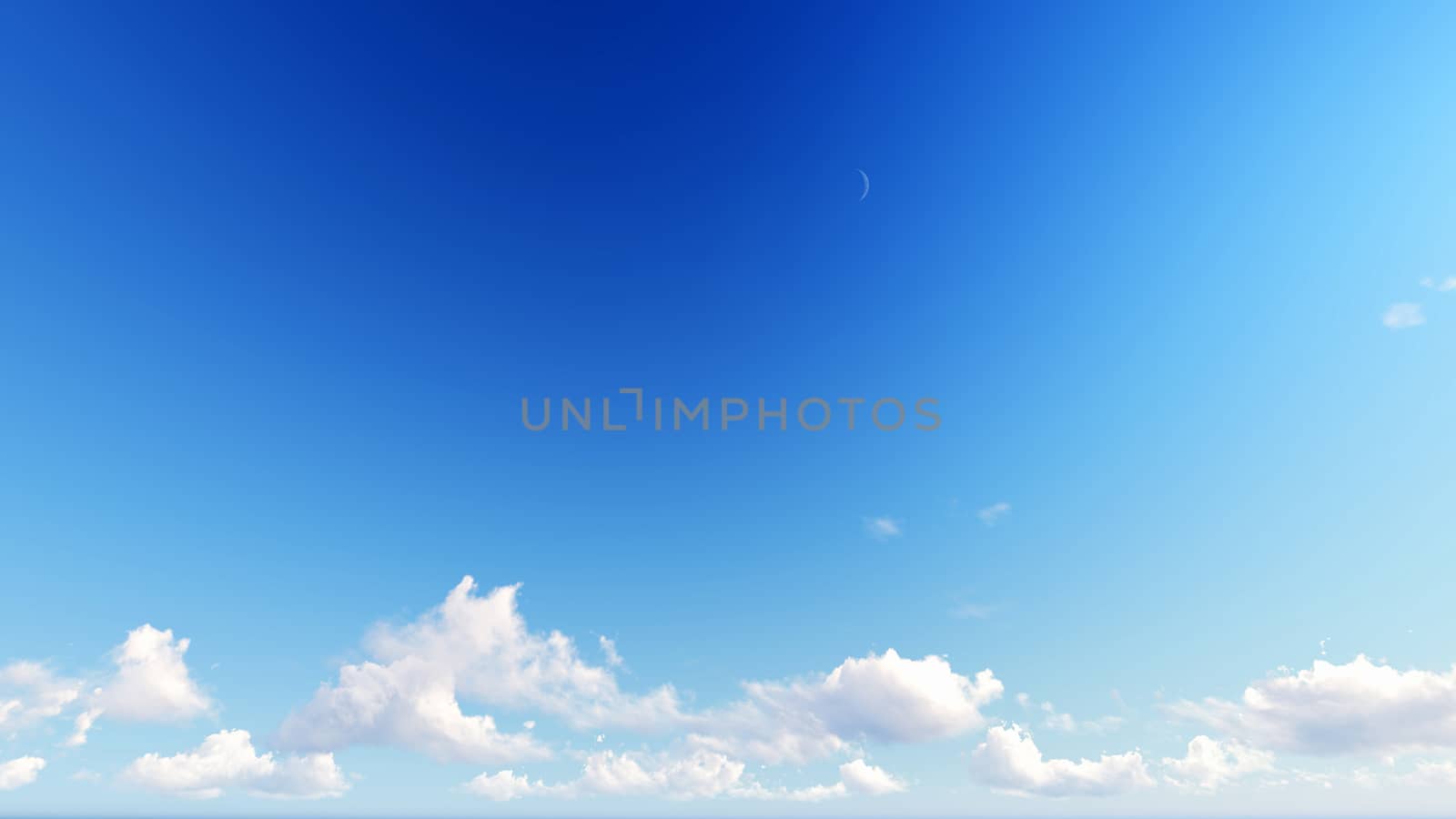 Cloudy blue sky abstract background, blue sky background with tiny clouds, 3d rendering

