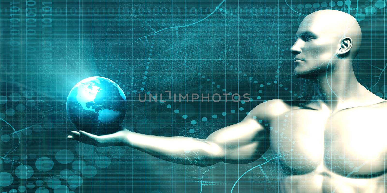 Business Technology Concept as a Abstract Art