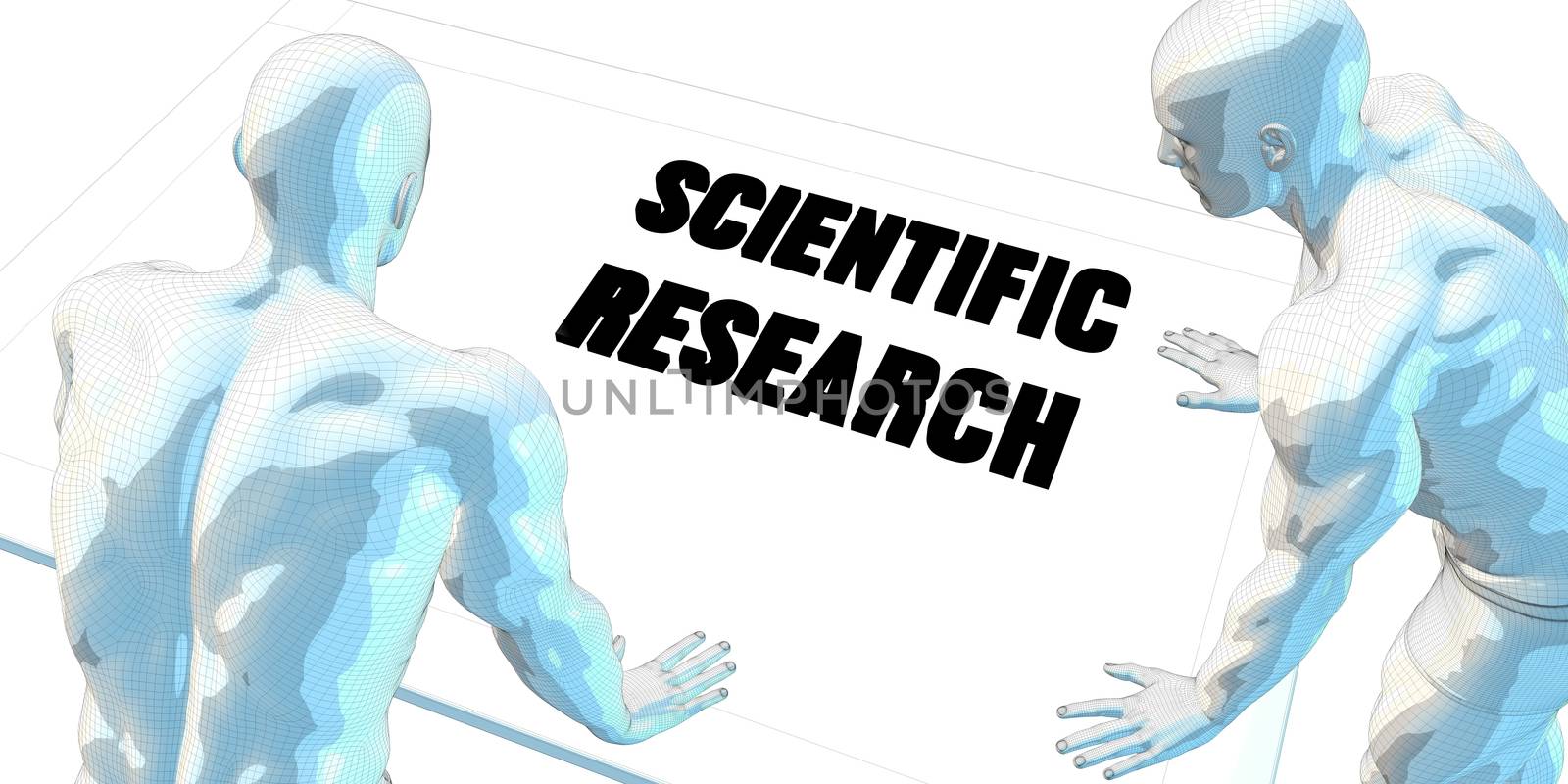 Scientific Research Discussion and Business Meeting Concept Art