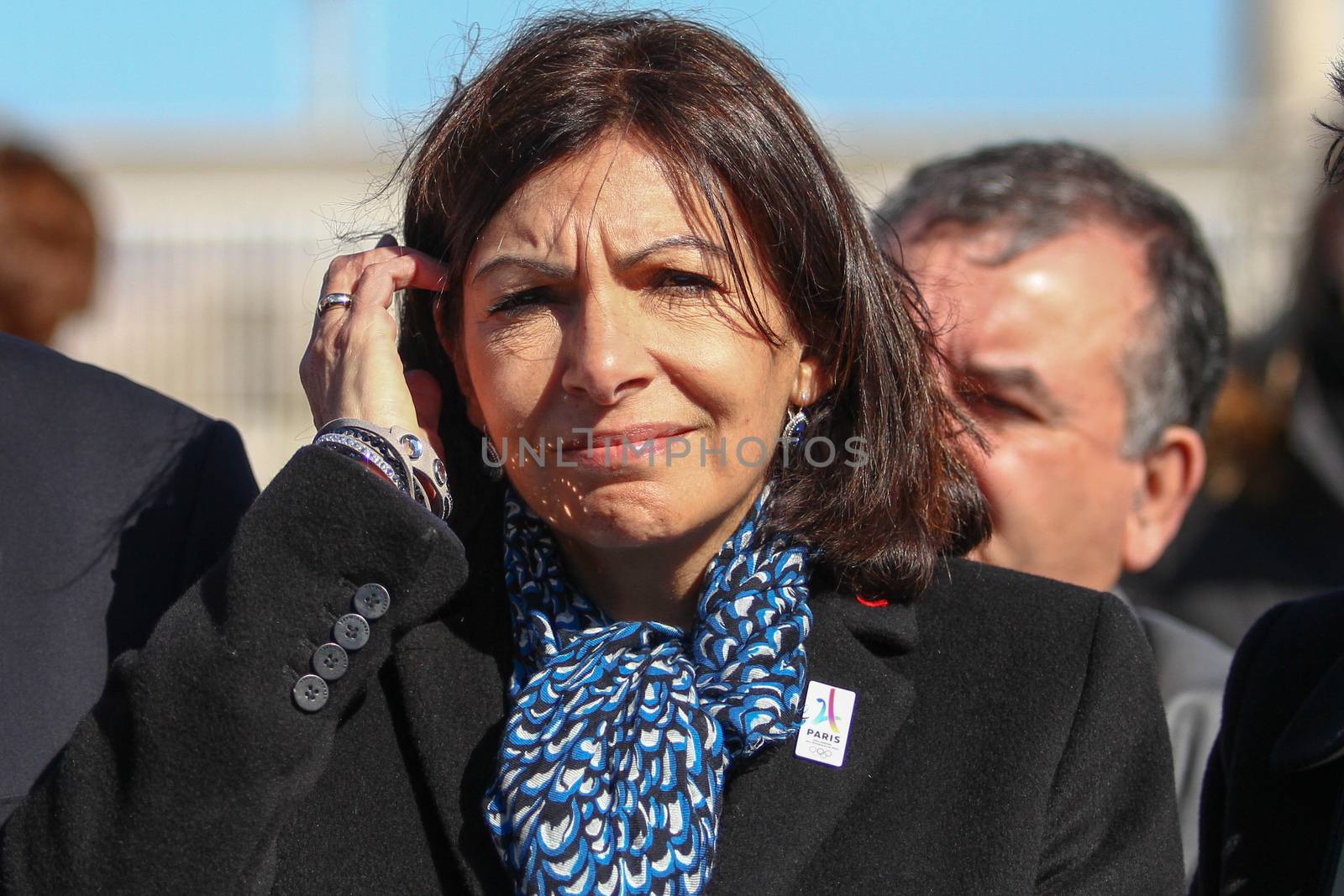 FRANCE, Marseille: Mayor of Paris Anne Hidalgo visits the future olympic sites in Marseille, on April 25, 2016 as part of Paris' candidature file to host the 2024 Olympic Games. 