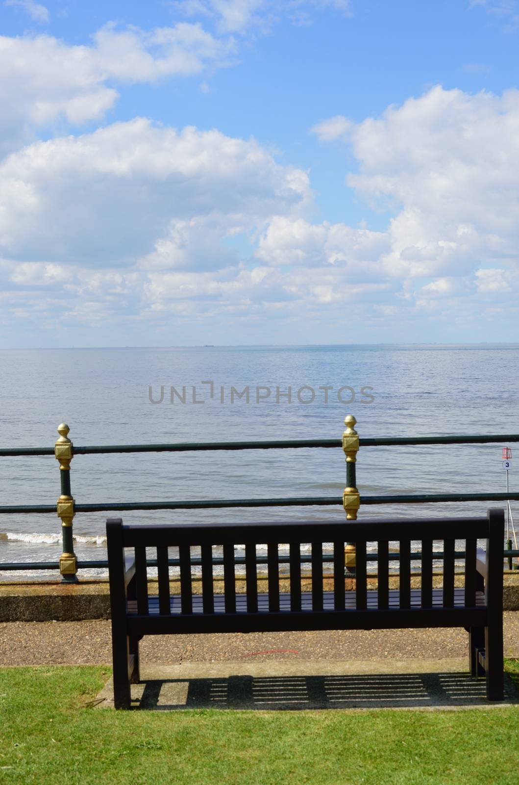 Bench overlooking sea