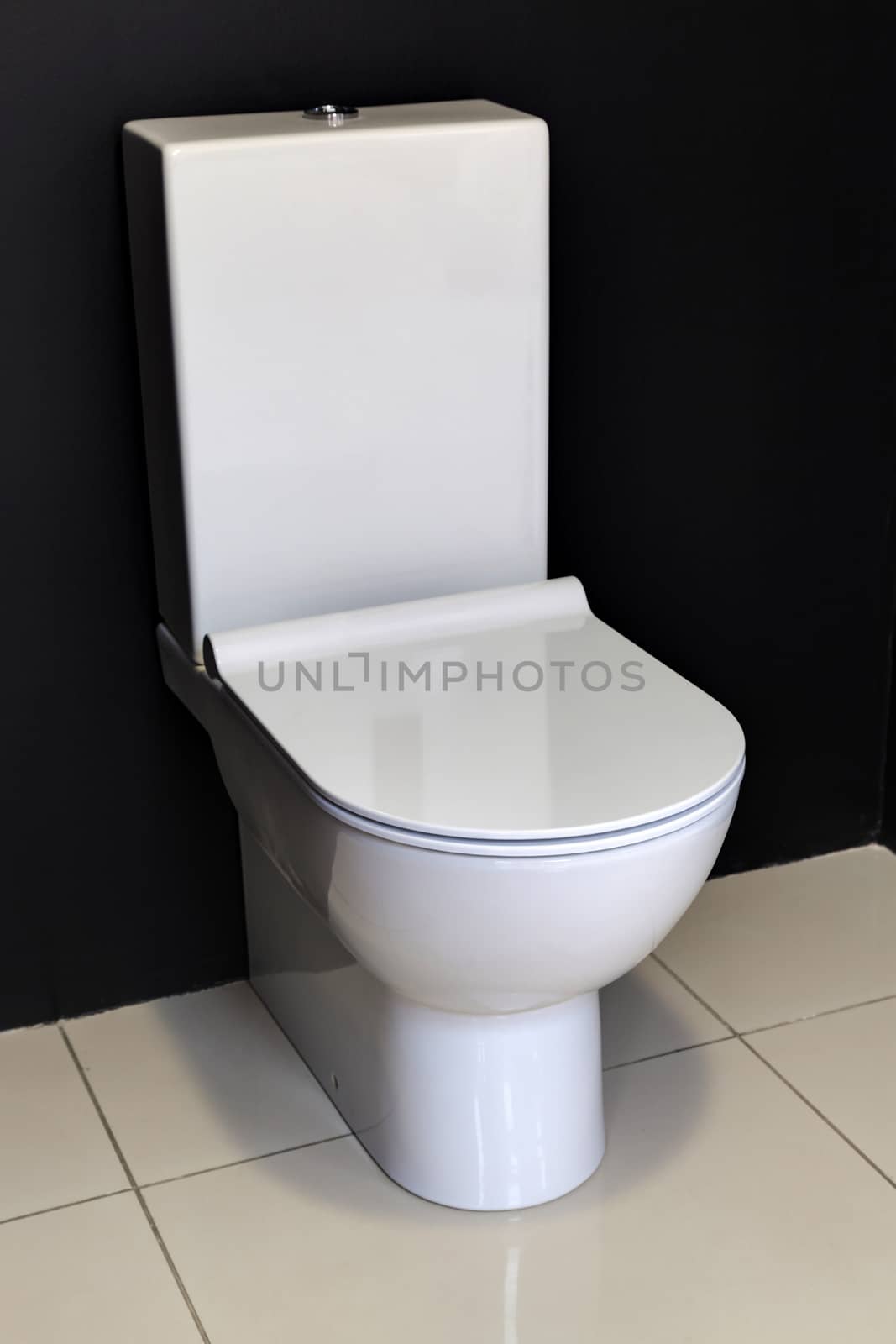 white modern toilet bowl  by sveter