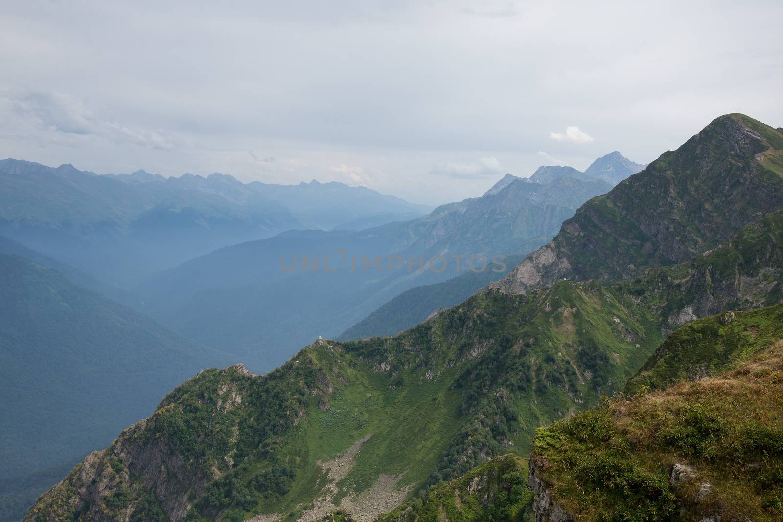 Beautiful mountain scenery of Krasnaya Polyana . Sochi