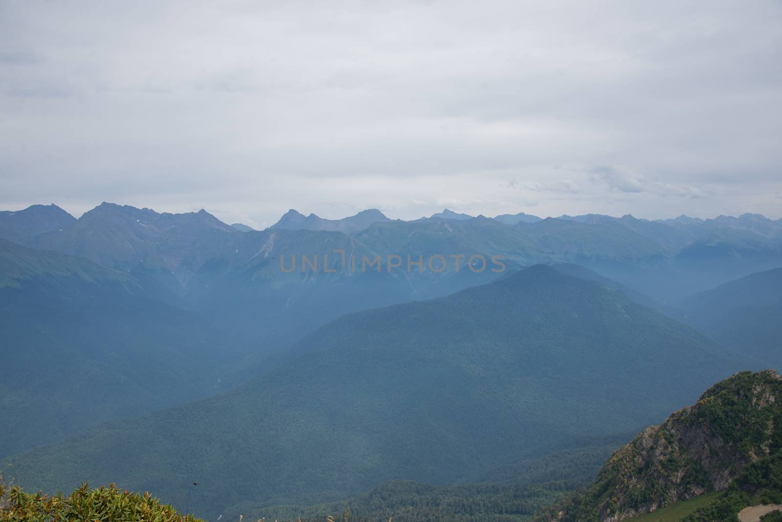 Beautiful mountain scenery of Krasnaya Polyana . Sochi