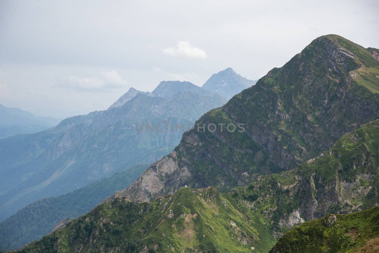 Beautiful mountain scenery of Krasnaya Polyana . Sochi