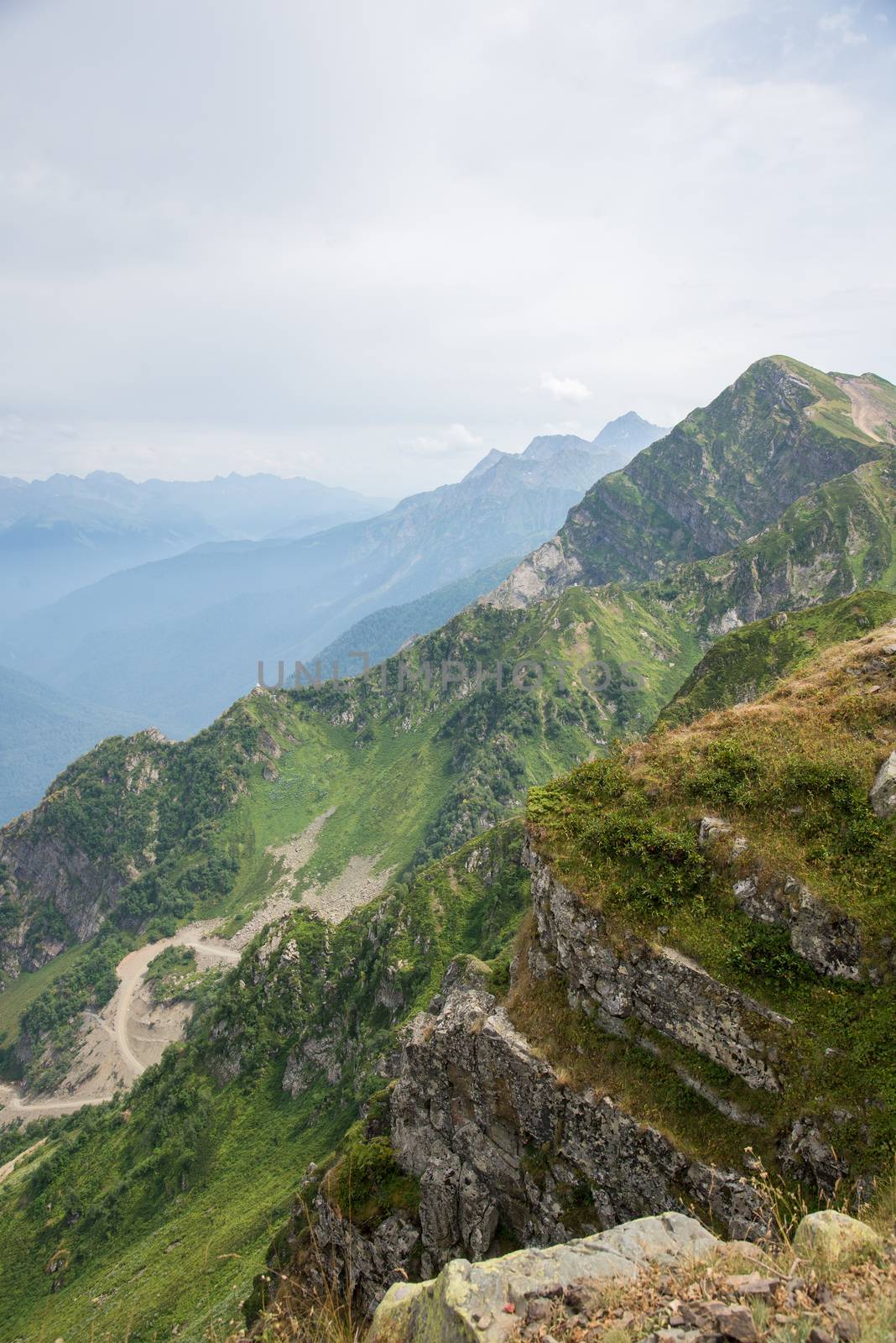 Beautiful mountain scenery of Krasnaya Polyana . Sochi