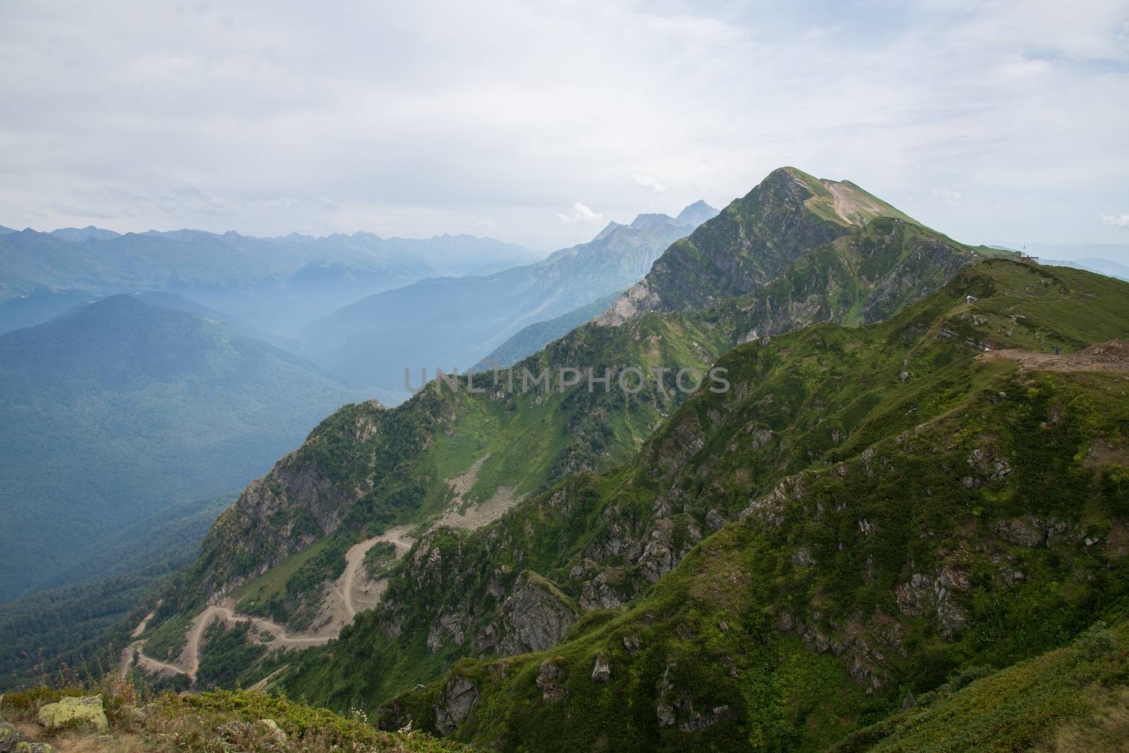 Beautiful mountain scenery of Krasnaya Polyana . Sochi
