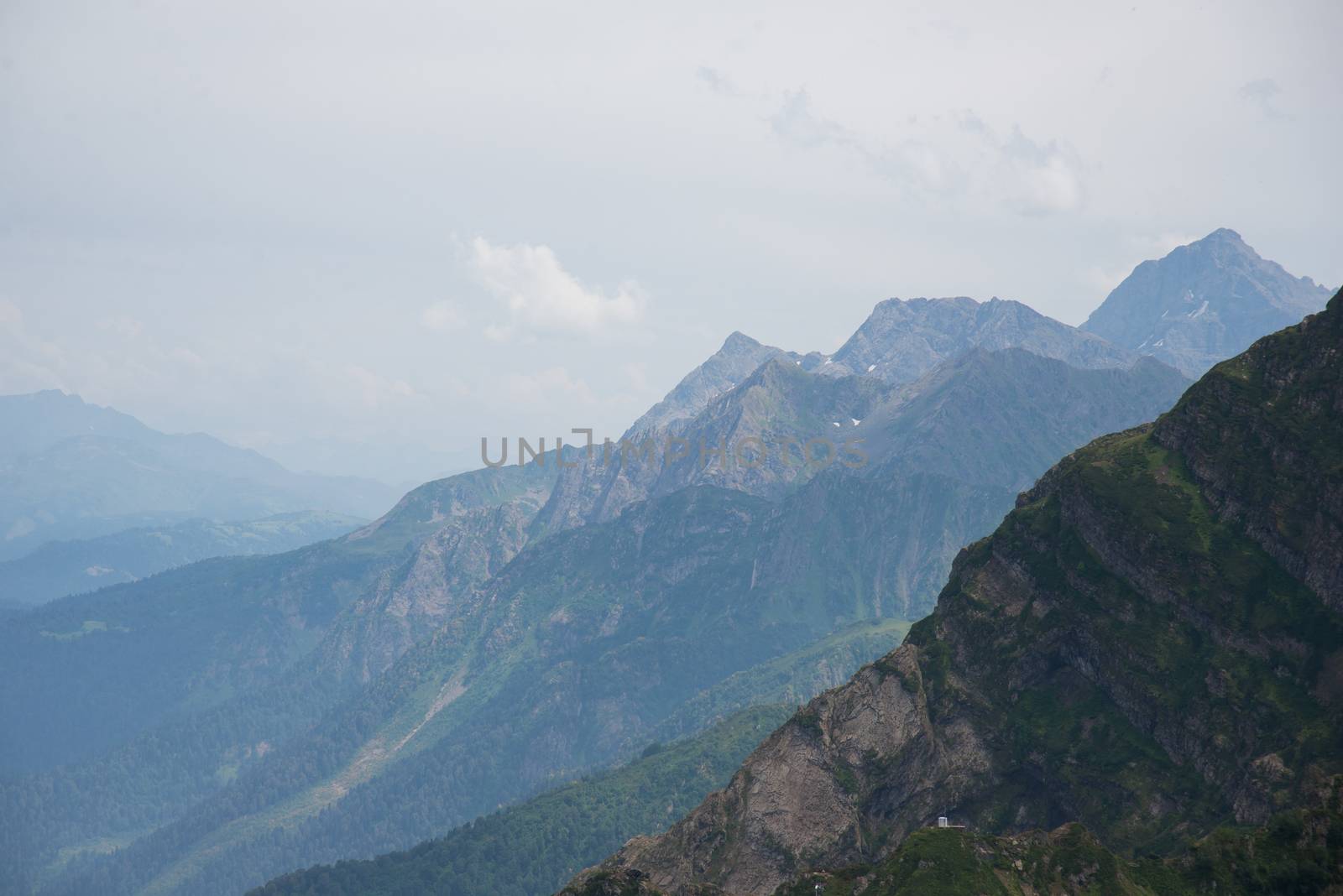 Beautiful mountain scenery of Krasnaya Polyana . Sochi