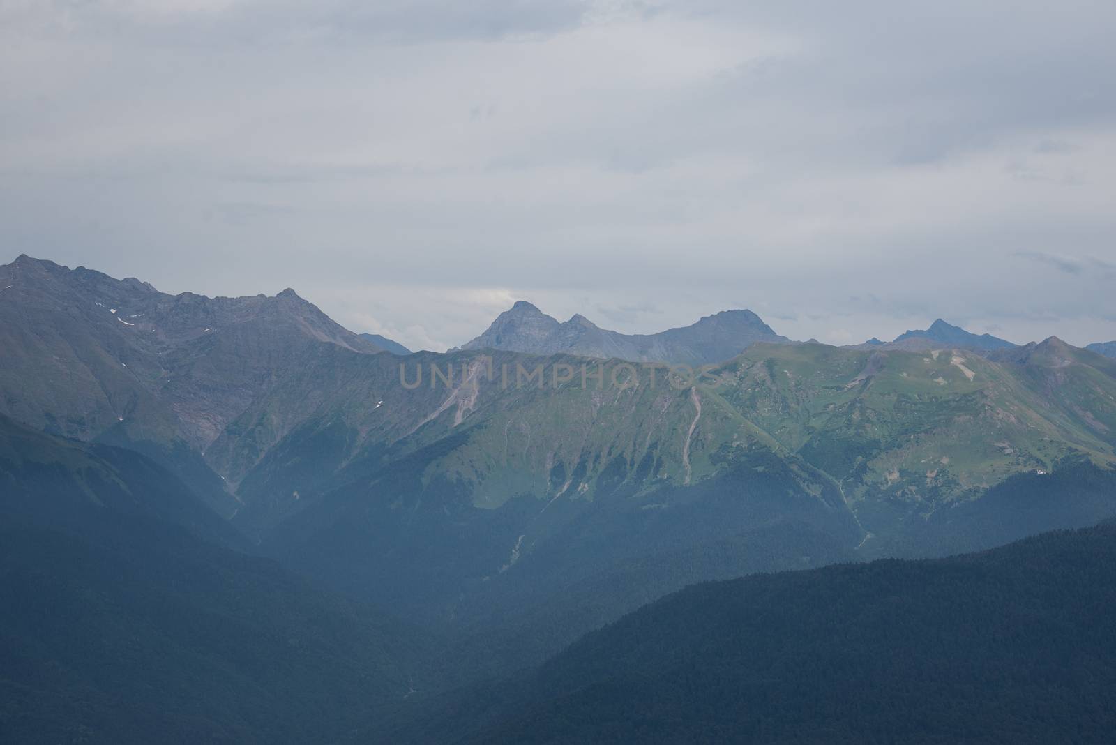 Beautiful mountain scenery of Krasnaya Polyana . Sochi