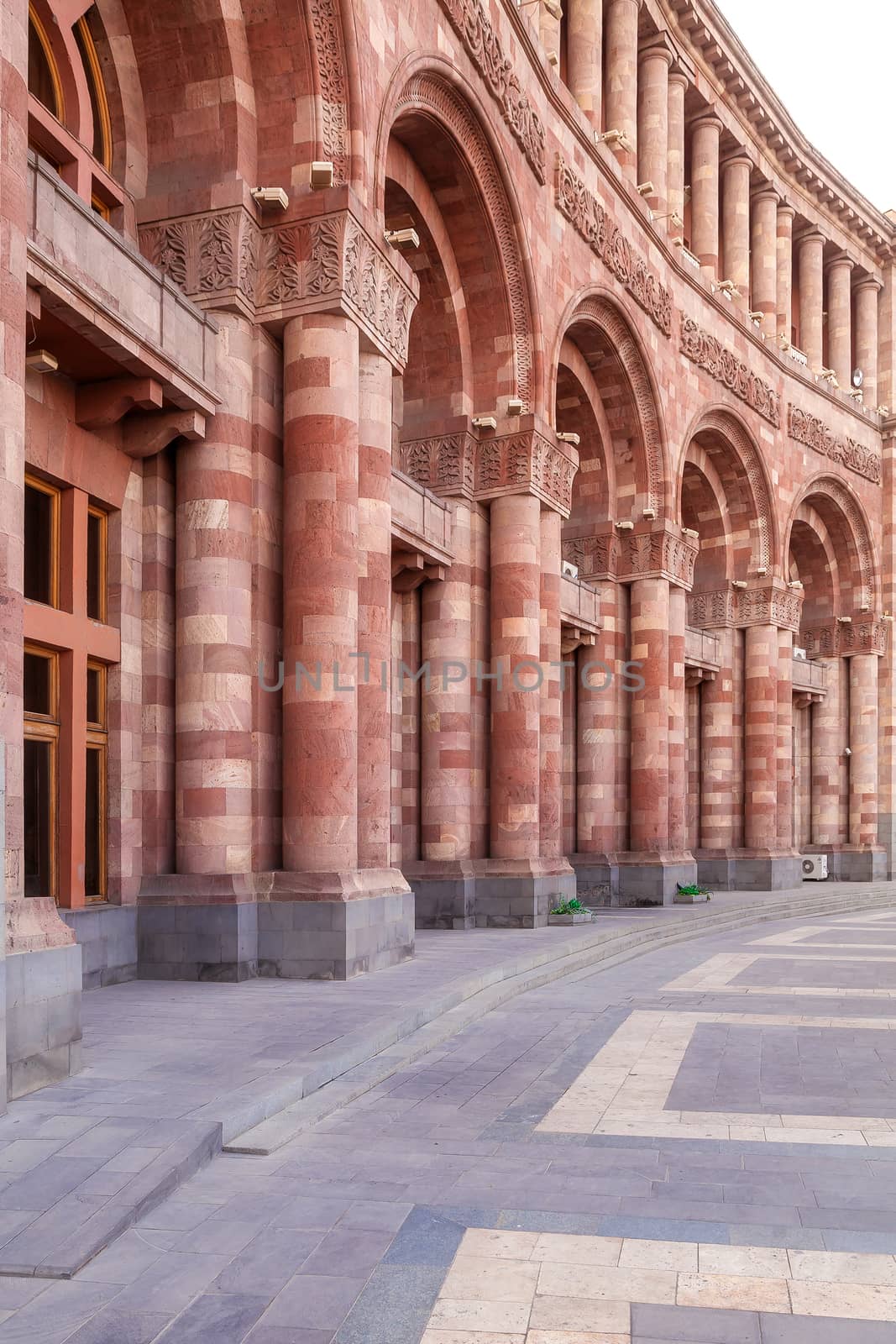 Central square in the city of Yerevan in Armenia